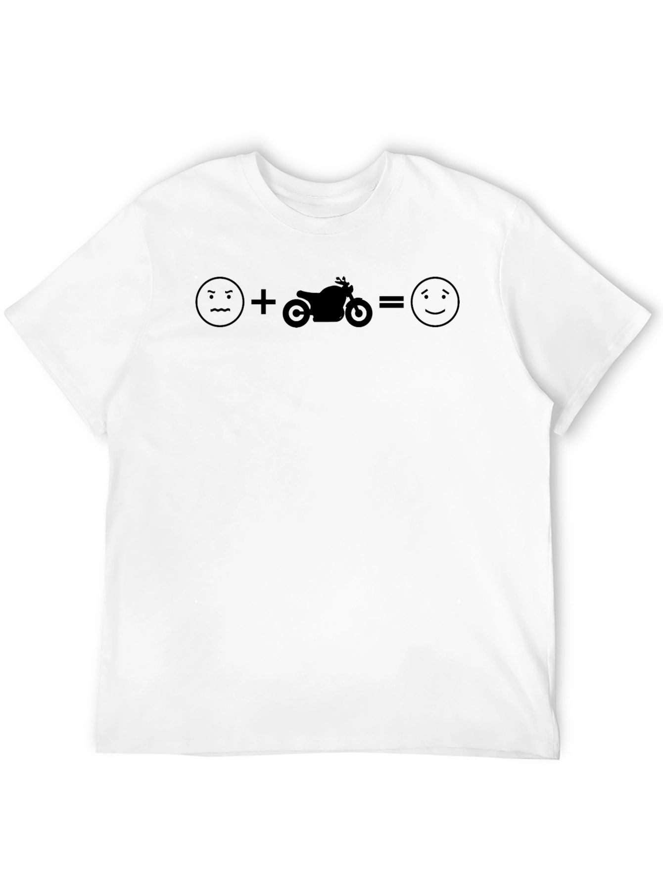 Black Motorcycle Equals Happy T-Shirt - Biker Tee view 12