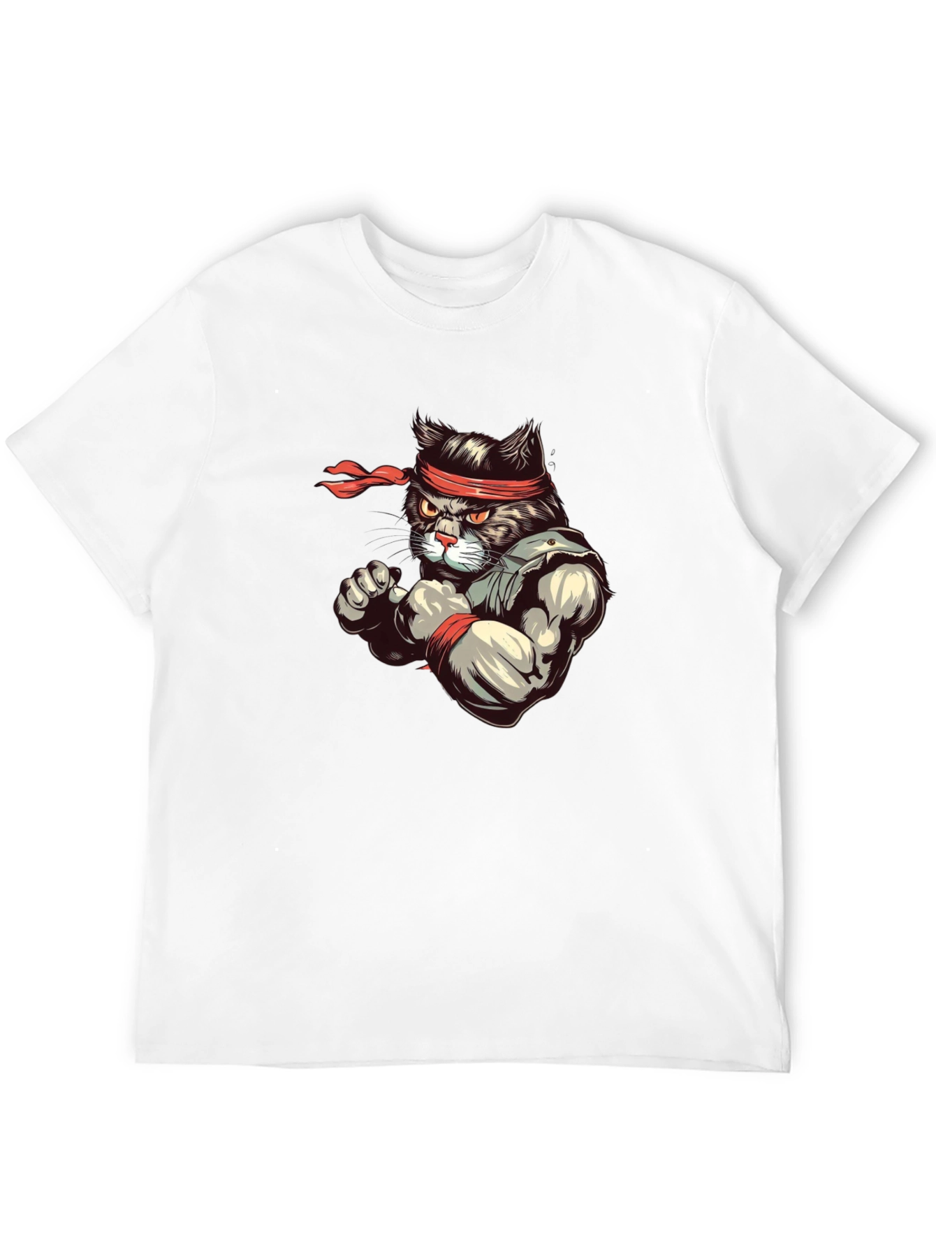 Black Martial Arts Cat T-Shirt - Ninja Cat Tee view 12