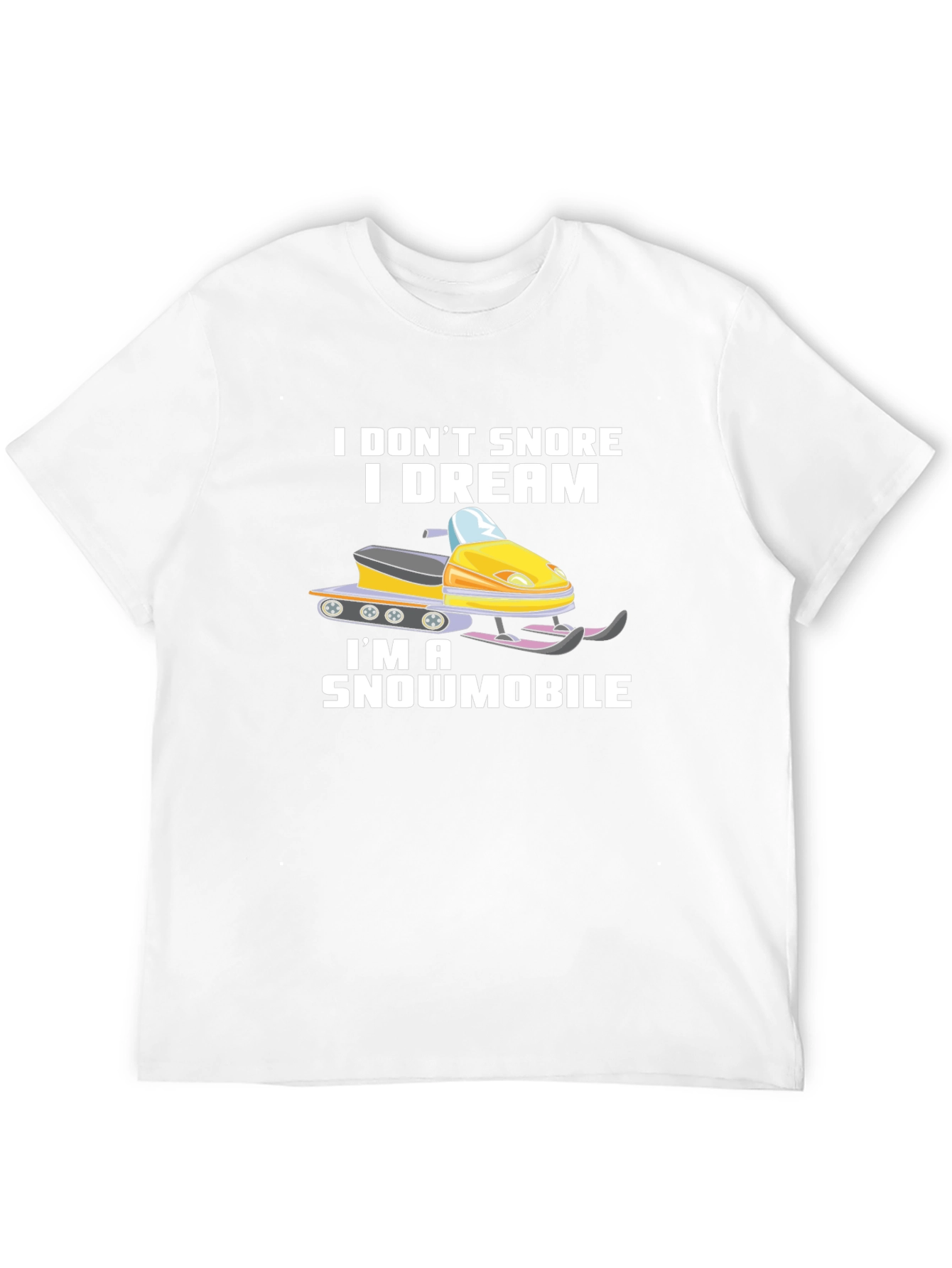 Black Funny Snowmobile T-Shirt - I Dream I'm a Snowmobile view 12