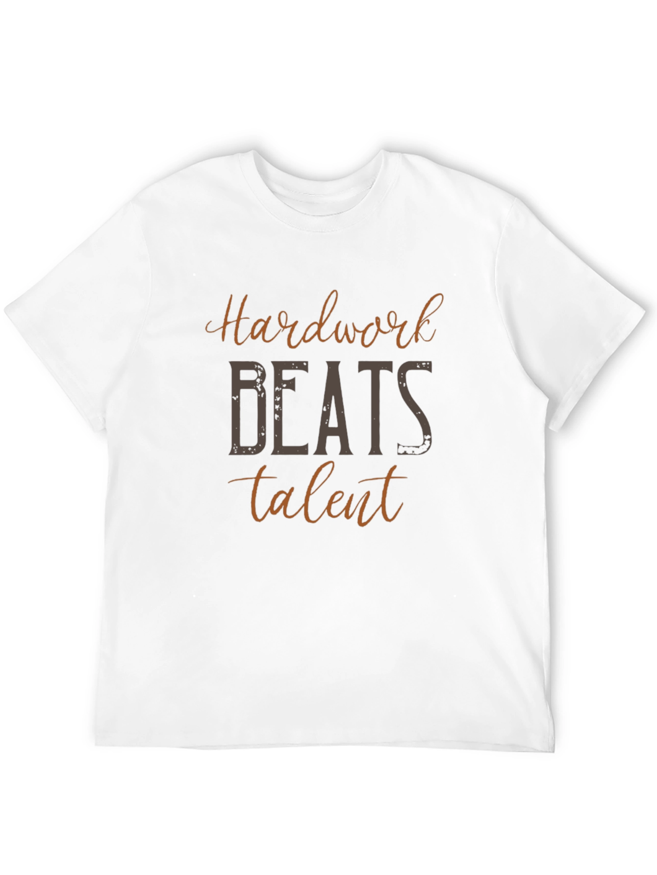 Black Hardwork Beats Talent Black Graphic Tee Shirt view 12