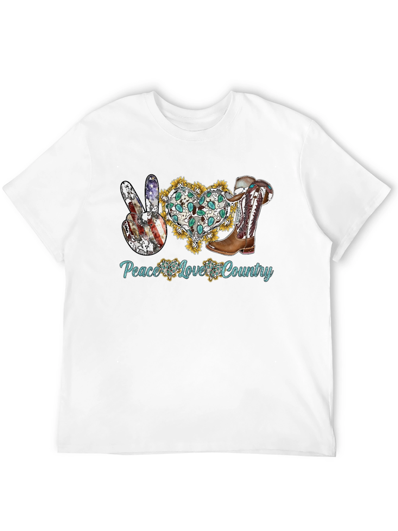 Peace Love Country Graphic Tee - 12