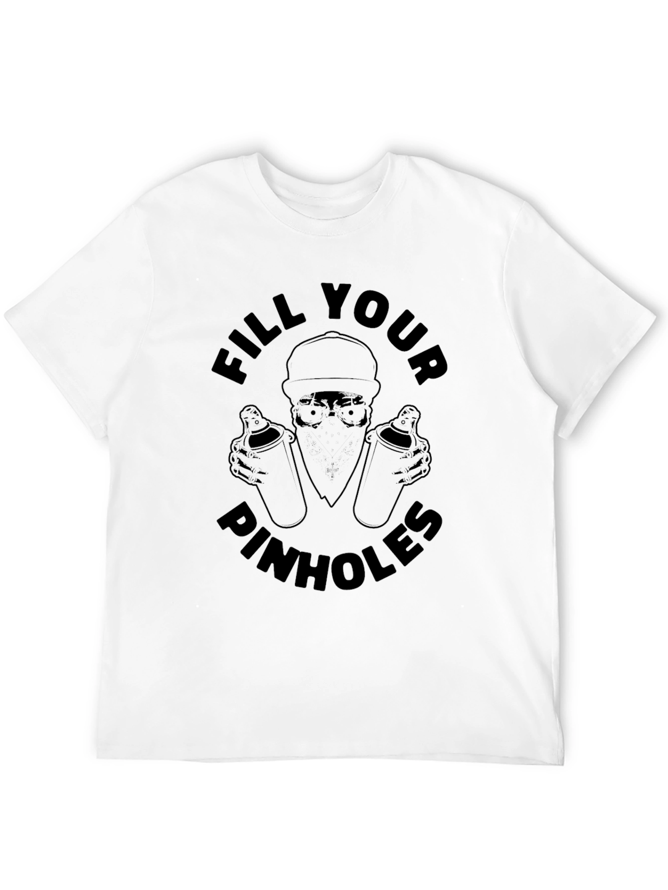 Black Fill Your Pinhole Graphic Tee - Black view 12