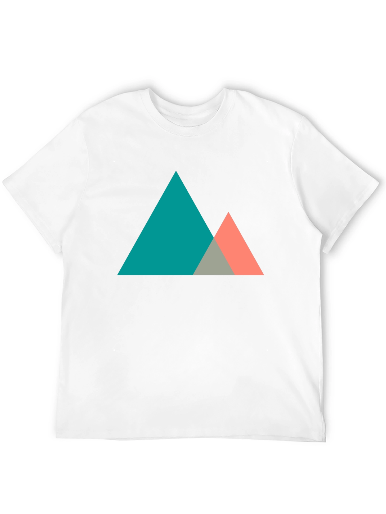 Black Geometric Mountain Graphic Tee - Modern Black T-Shirt view 12