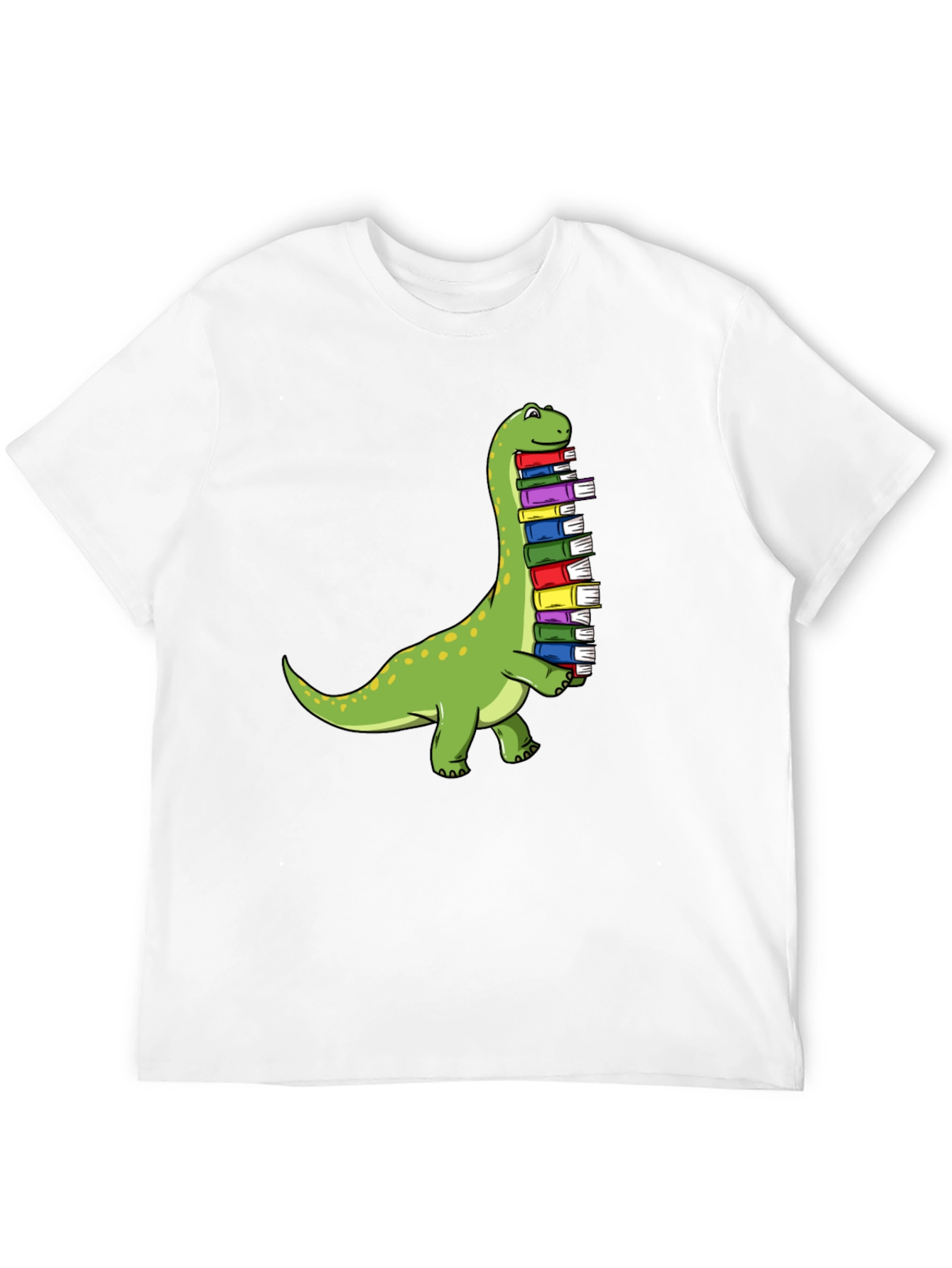 Black Dino Bookworm Tee - Cute Dinosaur Reading T-Shirt view 12
