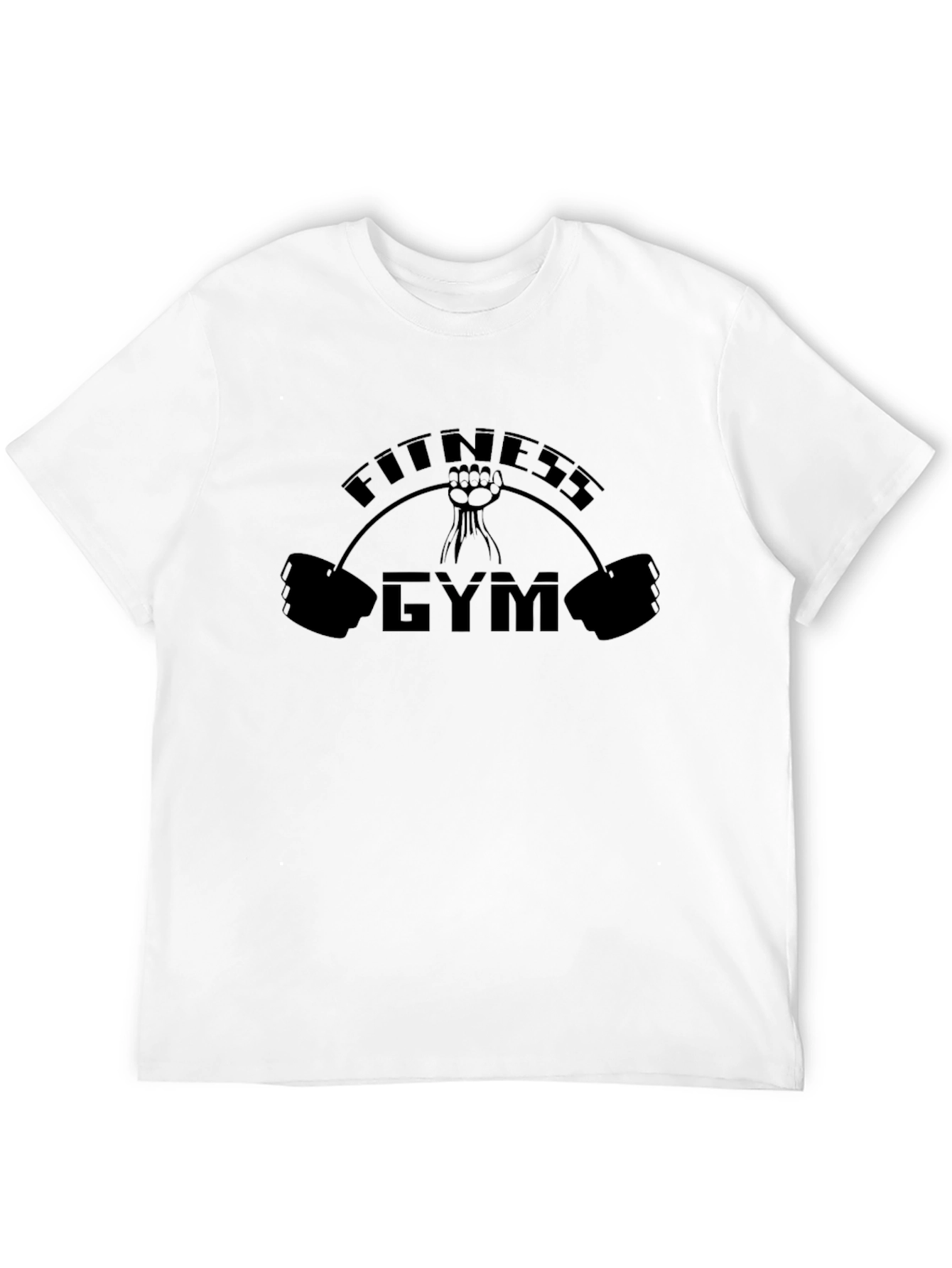 Black Fitness Gym Black T-Shirt view 12