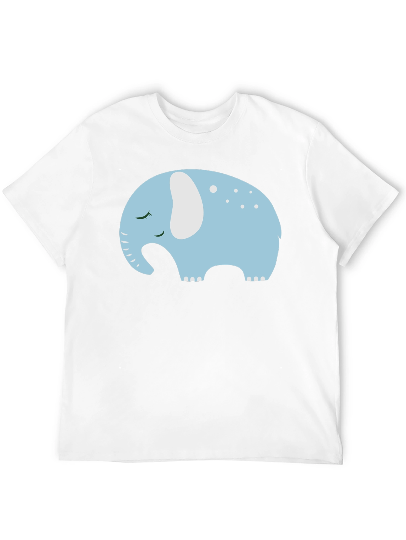 Black Cute Sleeping Elephant Graphic Tee view 12