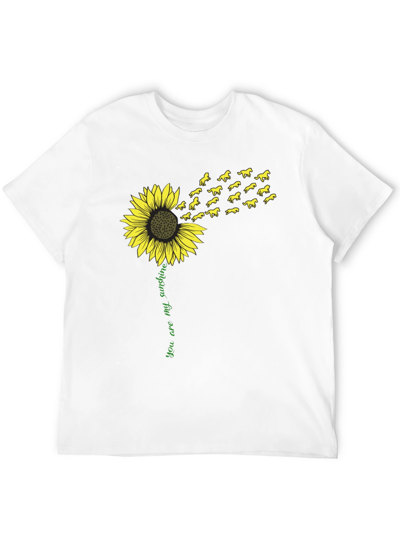 Black Sunflower Horse T-Shirt - You Are My Sunshine Tee view 12