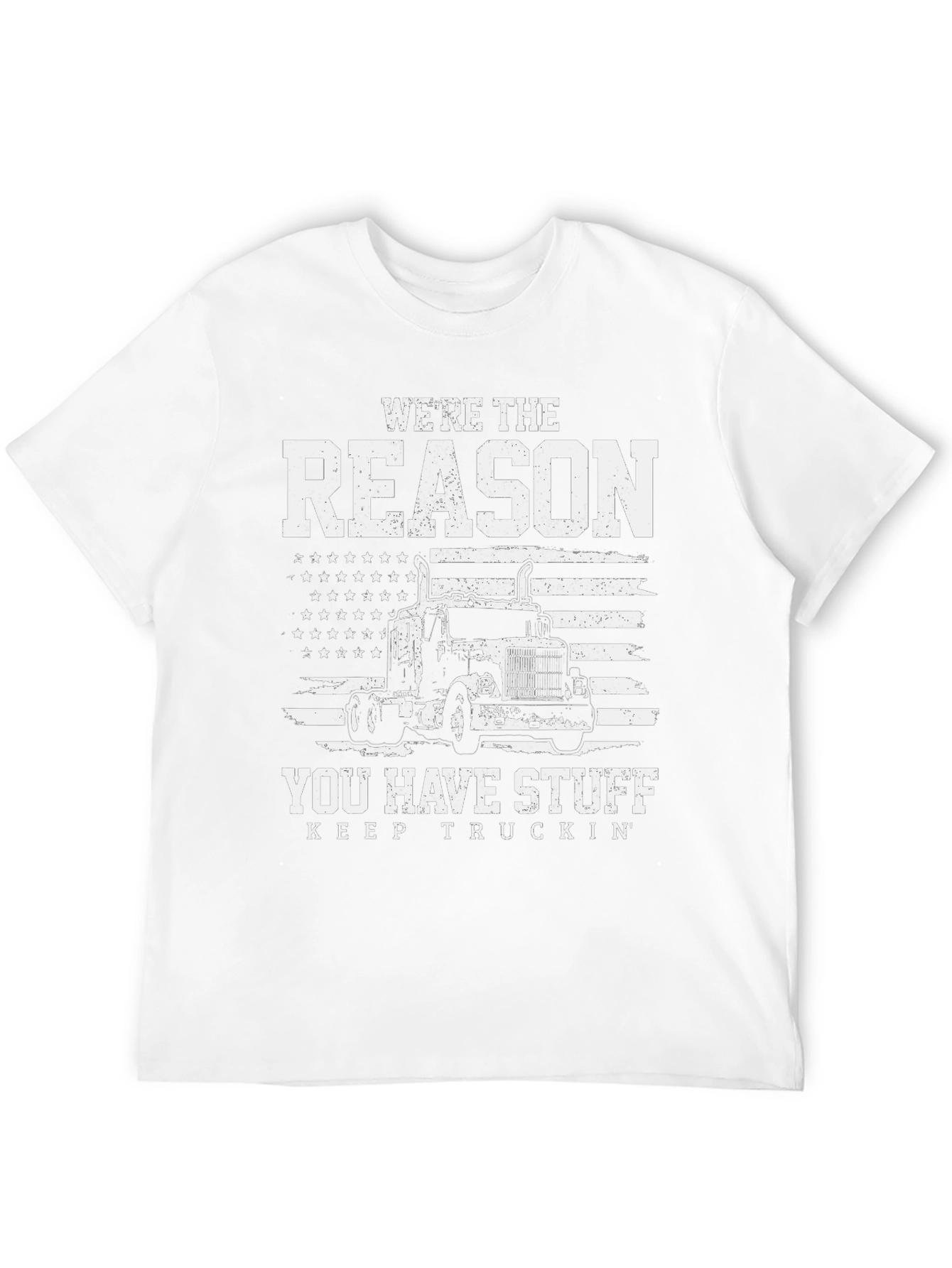 Black Truck Driver T-Shirt - Reason You Have Stuff view 12