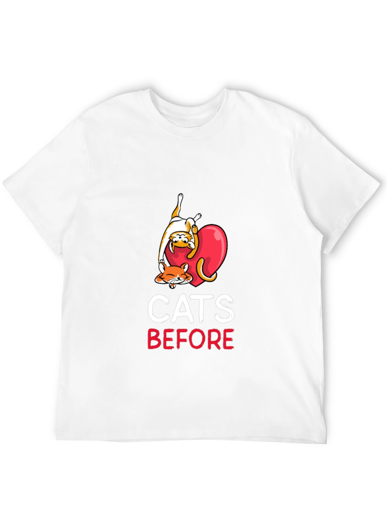 Black Cats Before Anything Men's Black Graphic T-Shirt view 12