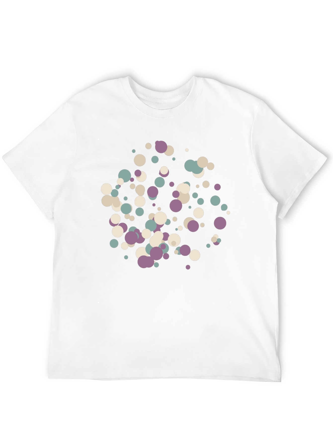 Black Modern Circle Pattern Black T-Shirt view 12