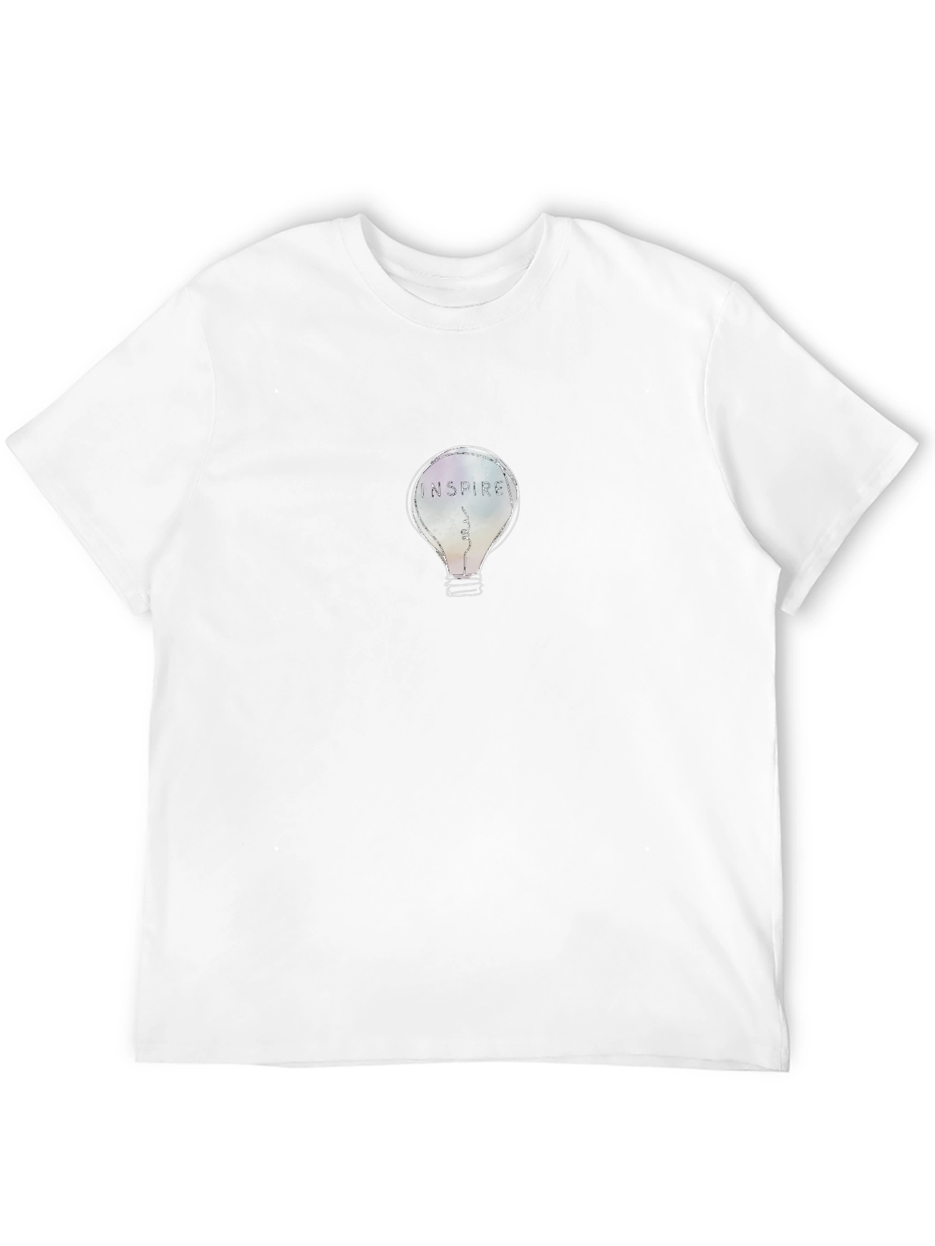 Black Inspire Lightbulb Graphic Tee - Unisex Black T-Shirt view 12