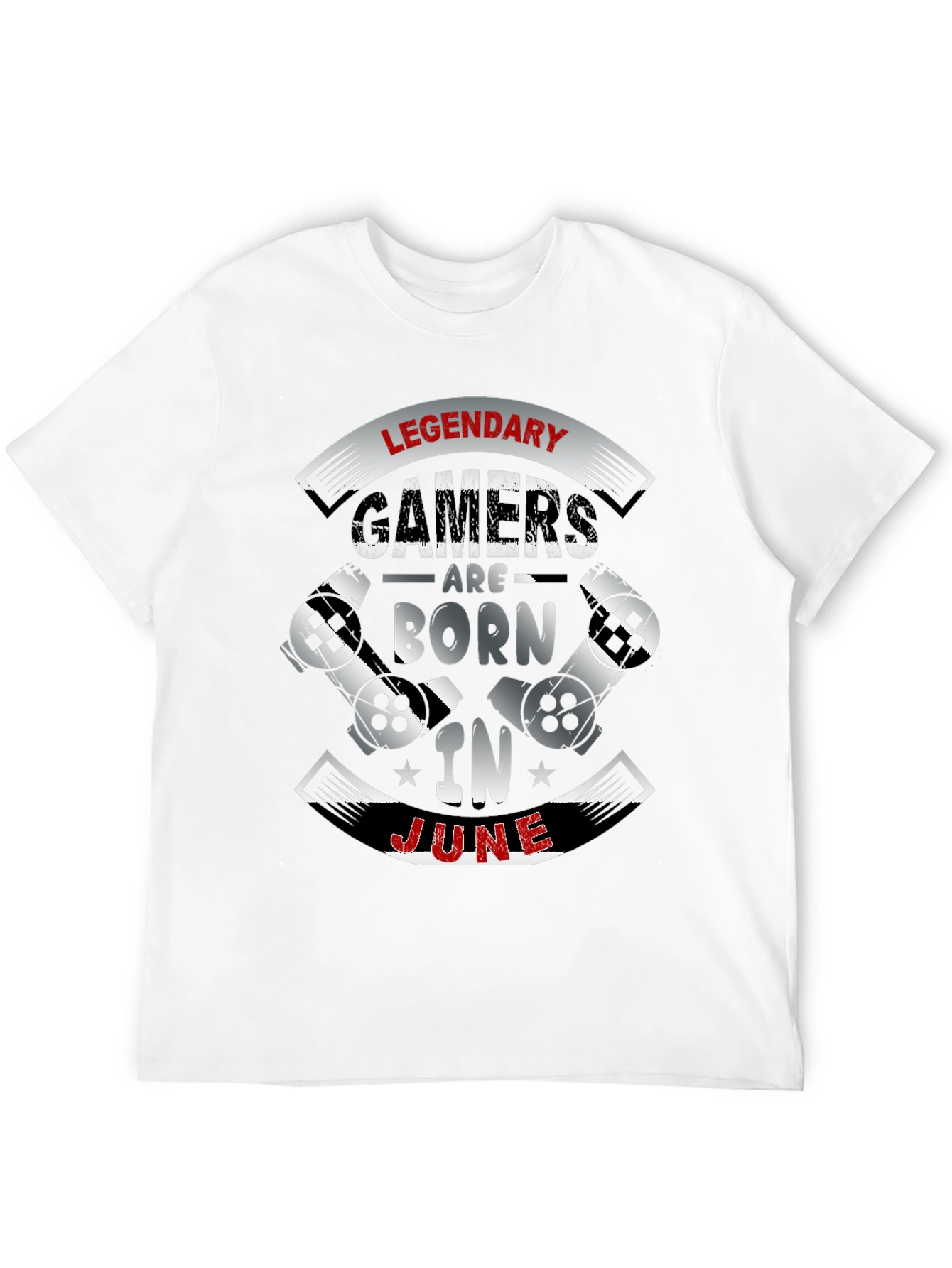 Black Legendary Gamers Born In June Black T-Shirt view 12
