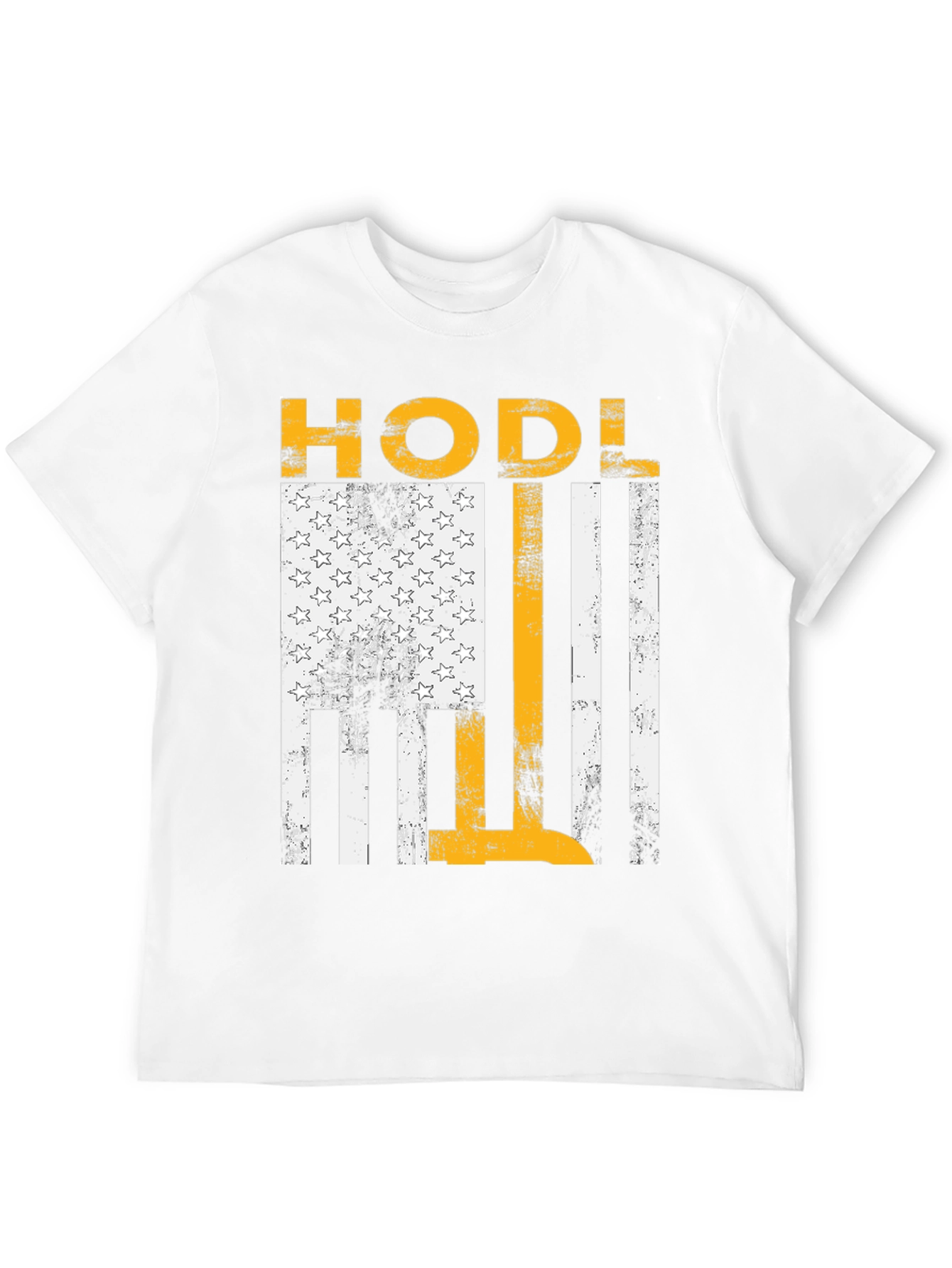 Black HODL American Flag Style Graphic Tee view 12