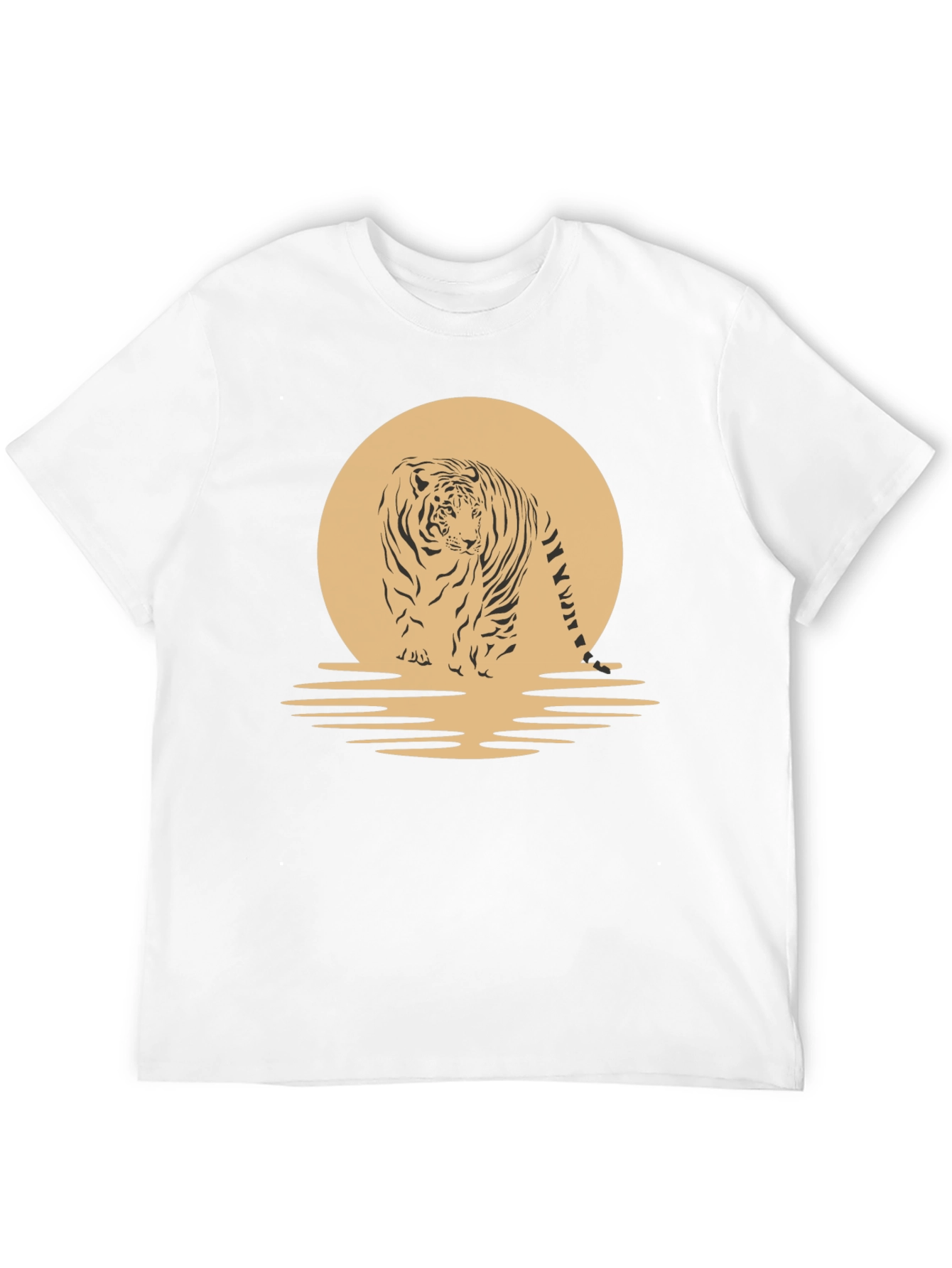 Black Tiger Sunset Graphic Tee - Cool Animal T-Shirt view 12