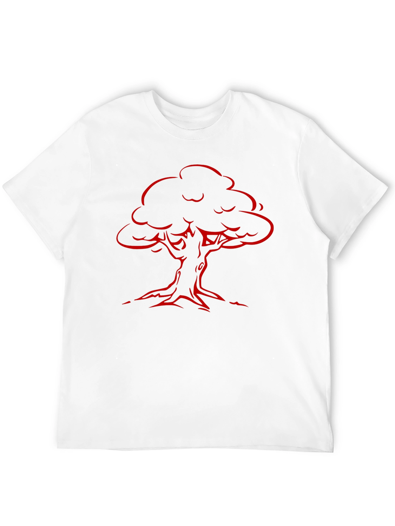 Black Red Tree Graphic Black T-Shirt view 12