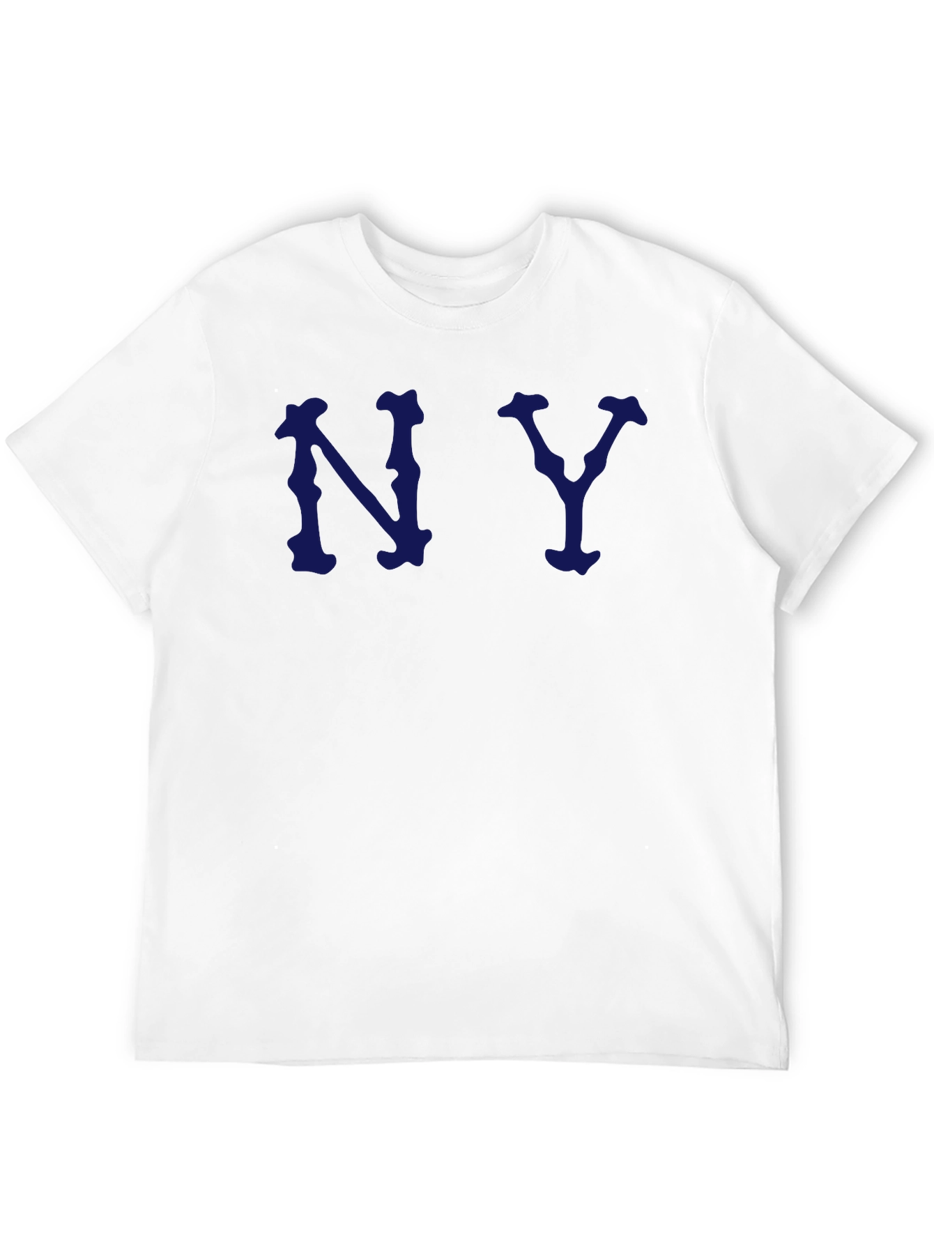 Black NY Letter Graphic Tee - Short Sleeve, Crew Neck, Casual Fit view 12