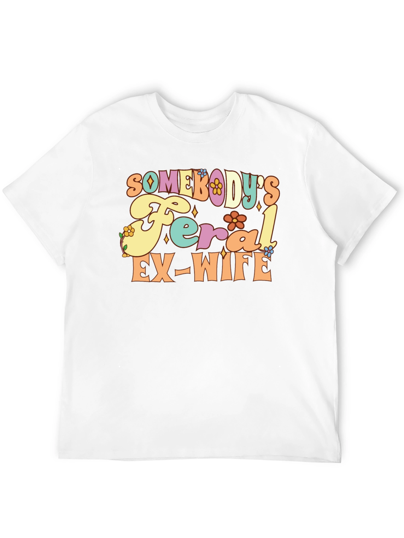 Black Feral Ex-Wife Graphic Tee - Funny Slogan Shirt view 12