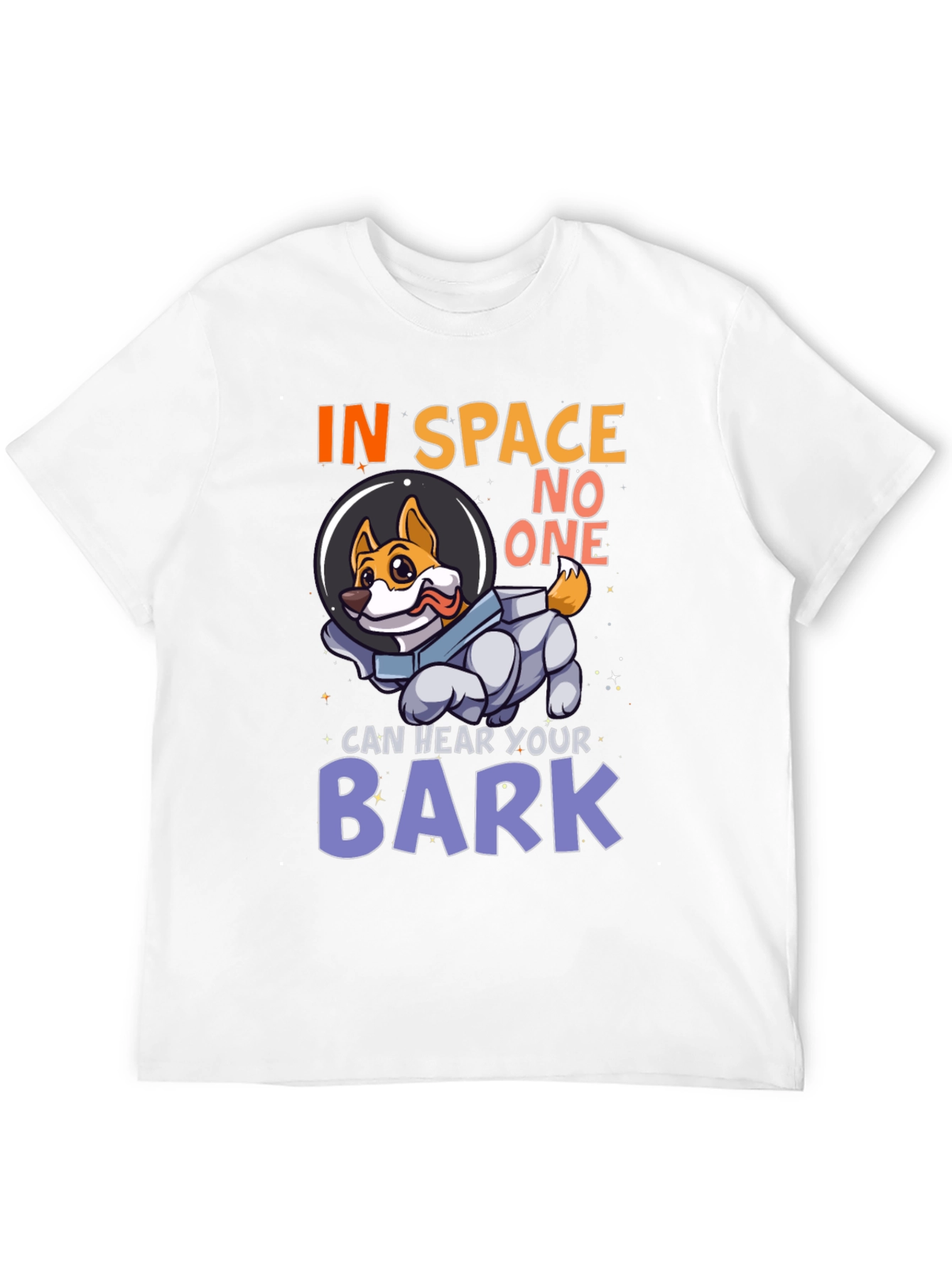Black In Space No One Can Hear Your Bark Dog T-Shirt view 12