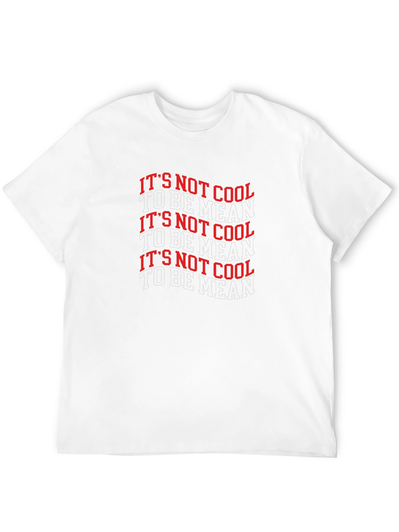 Black It's Not Cool to Be Mean Black Graphic Tee view 12