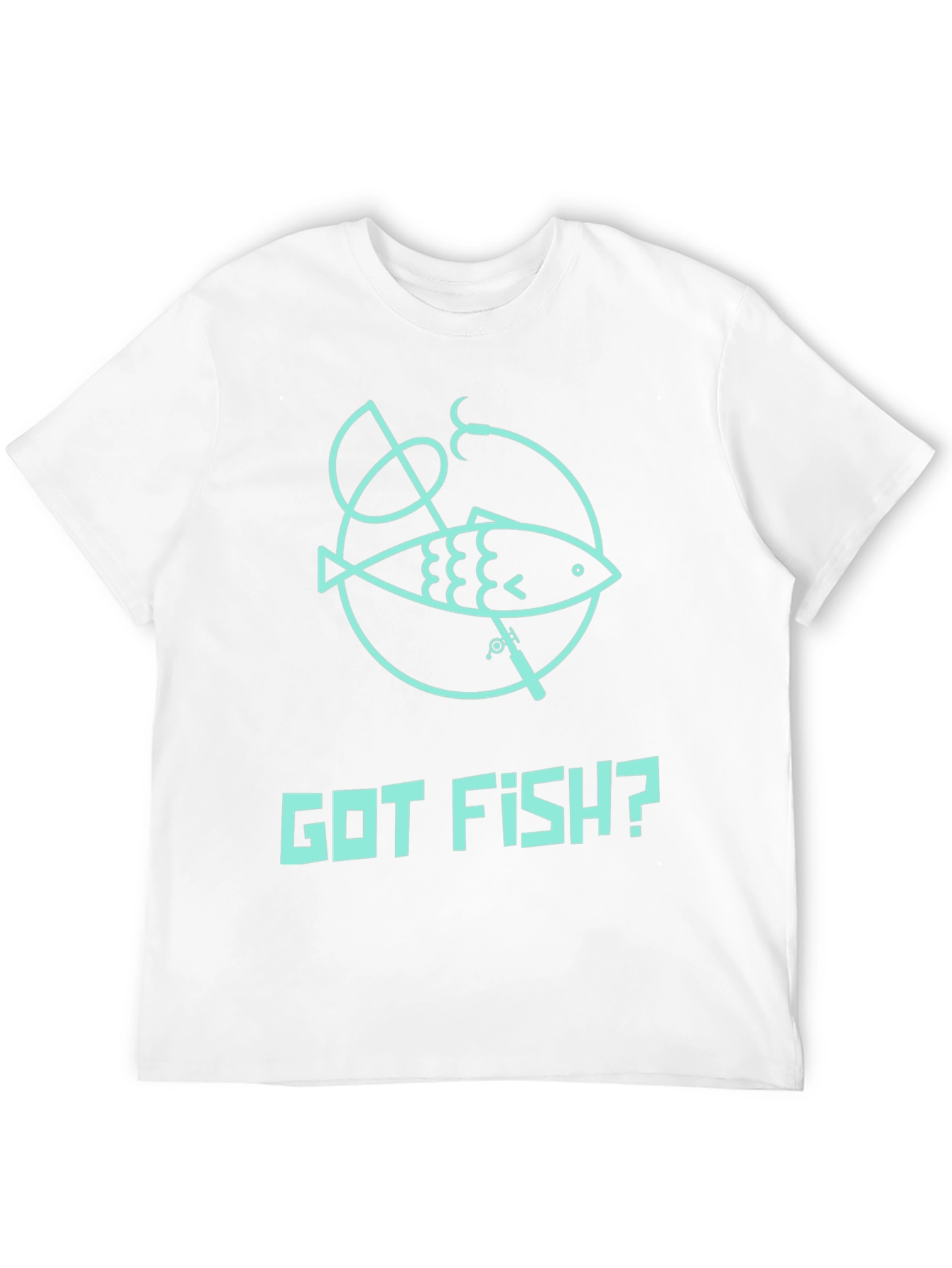 Black Got Fish? Black Cotton Graphic Tee view 12