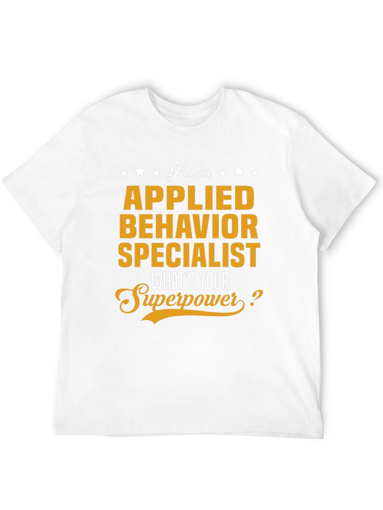 Black Applied Behavior Specialist Superpower T-Shirt view 12