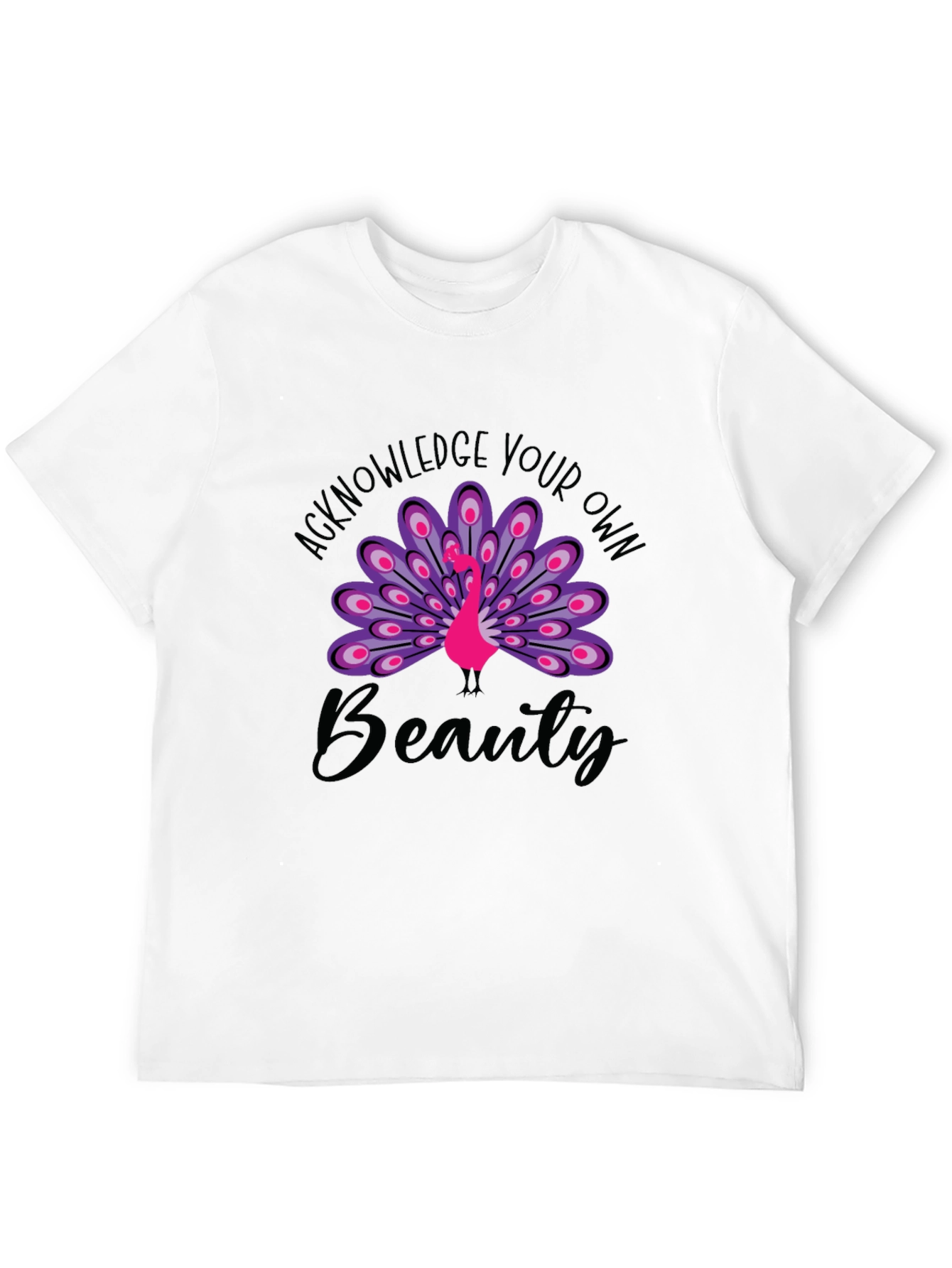 Black Acknowledge Your Own Beauty Black Graphic Tee view 12