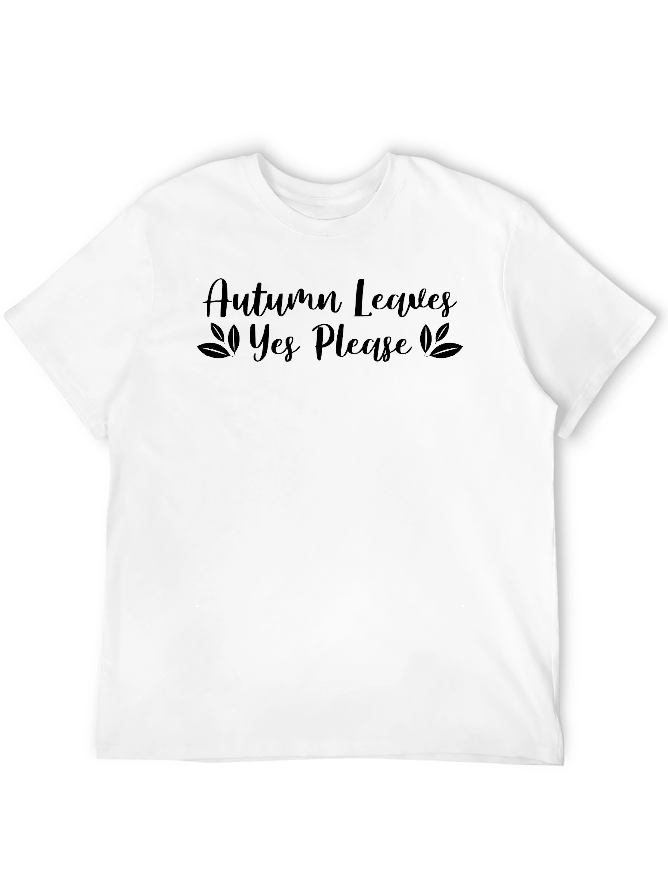 Black Autumn Leaves Yes Please - Trendy Graphic Tee view 12