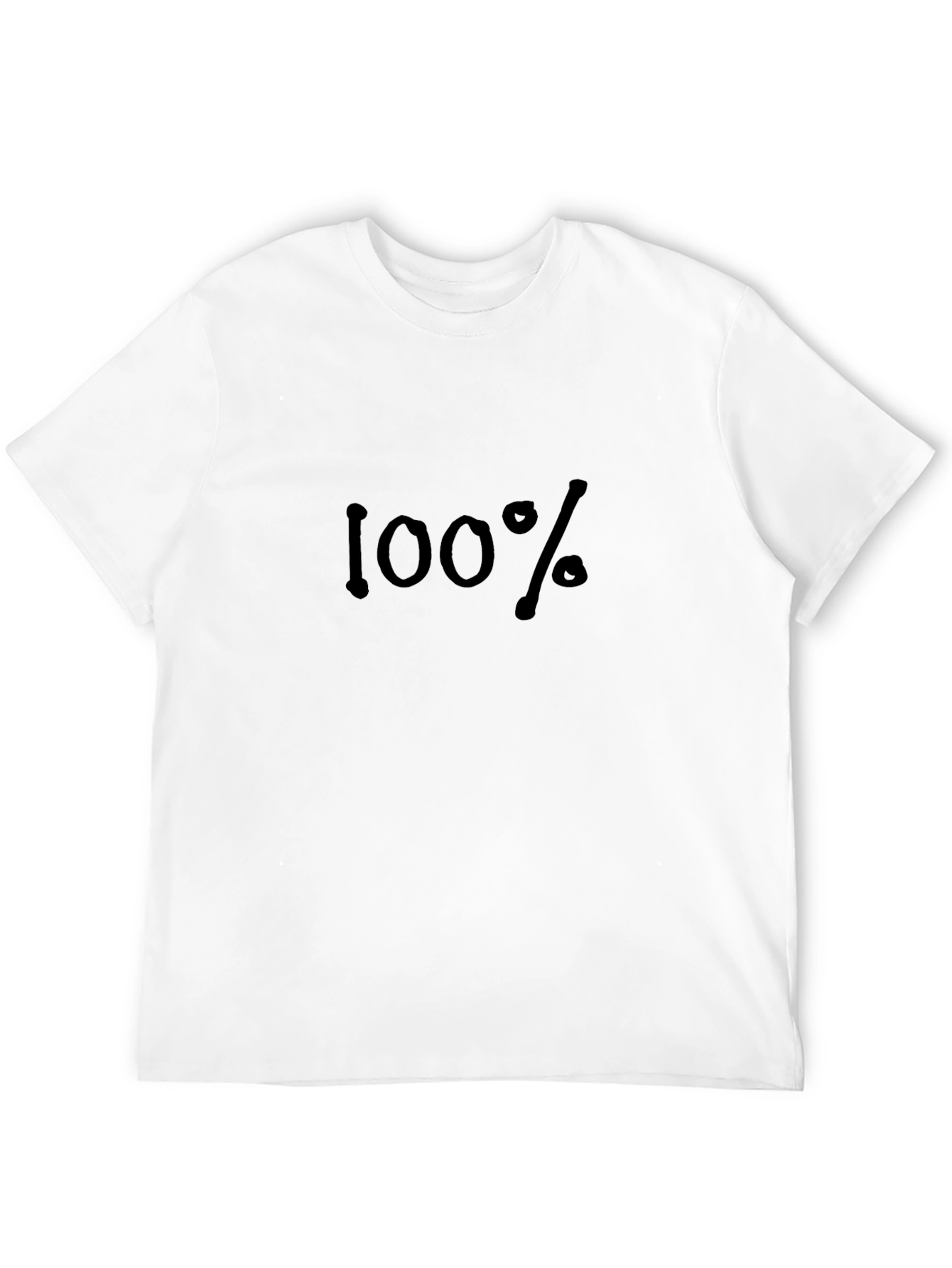 Black 100% Bold Graphic Tee - Black Cotton Comfort view 12