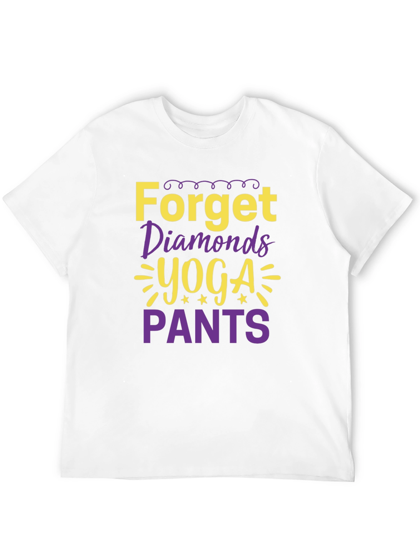 Black Forget Diamonds Yoga Pants Graphic Tee view 12