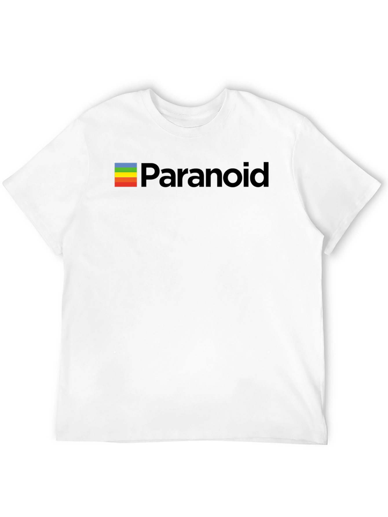 Black Paranoid Retro T-Shirt - Soft Cotton Blend, Classic Fit view 12
