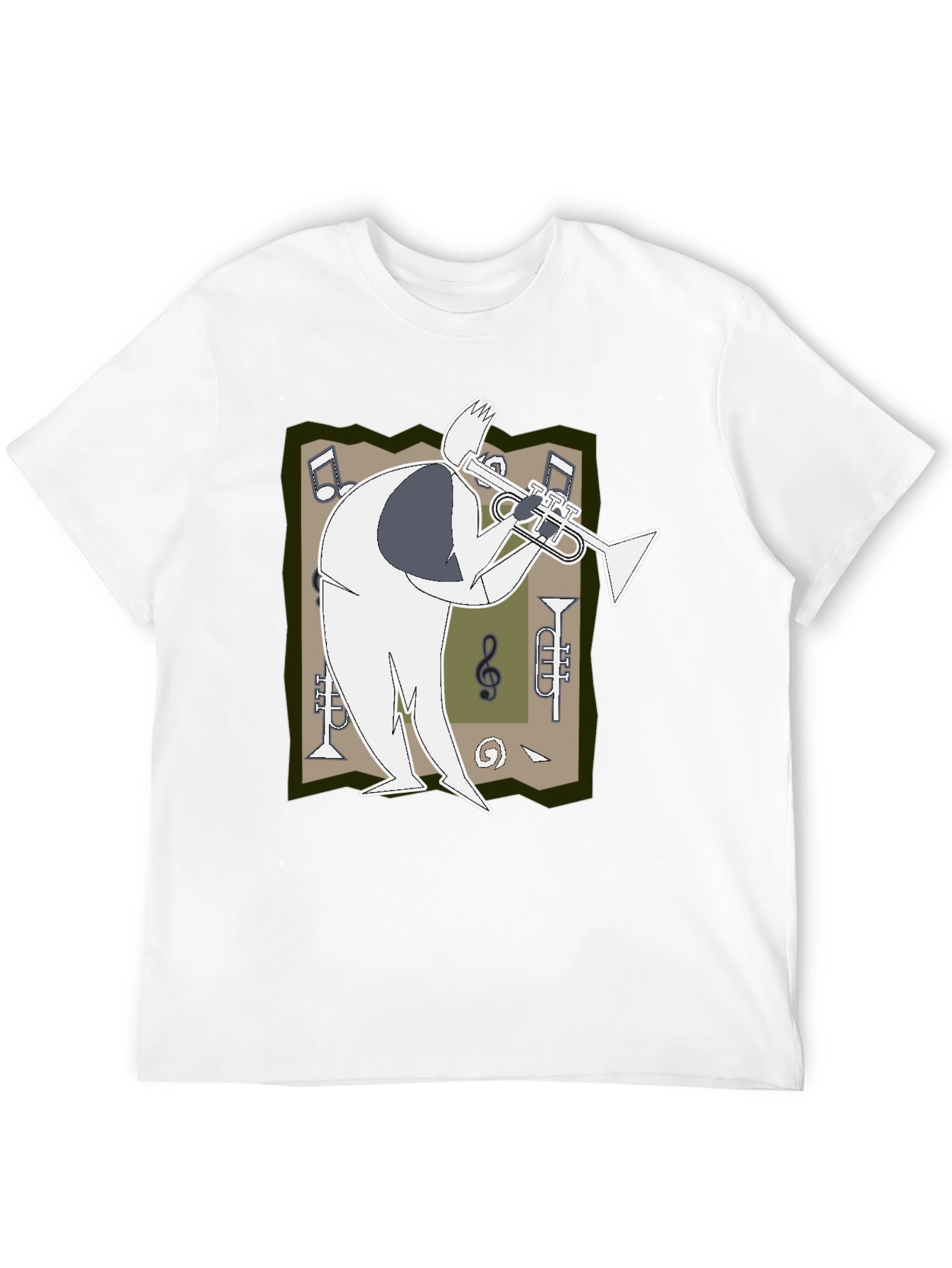 Black Jazz Trumpet Graphic T-Shirt - Black view 12