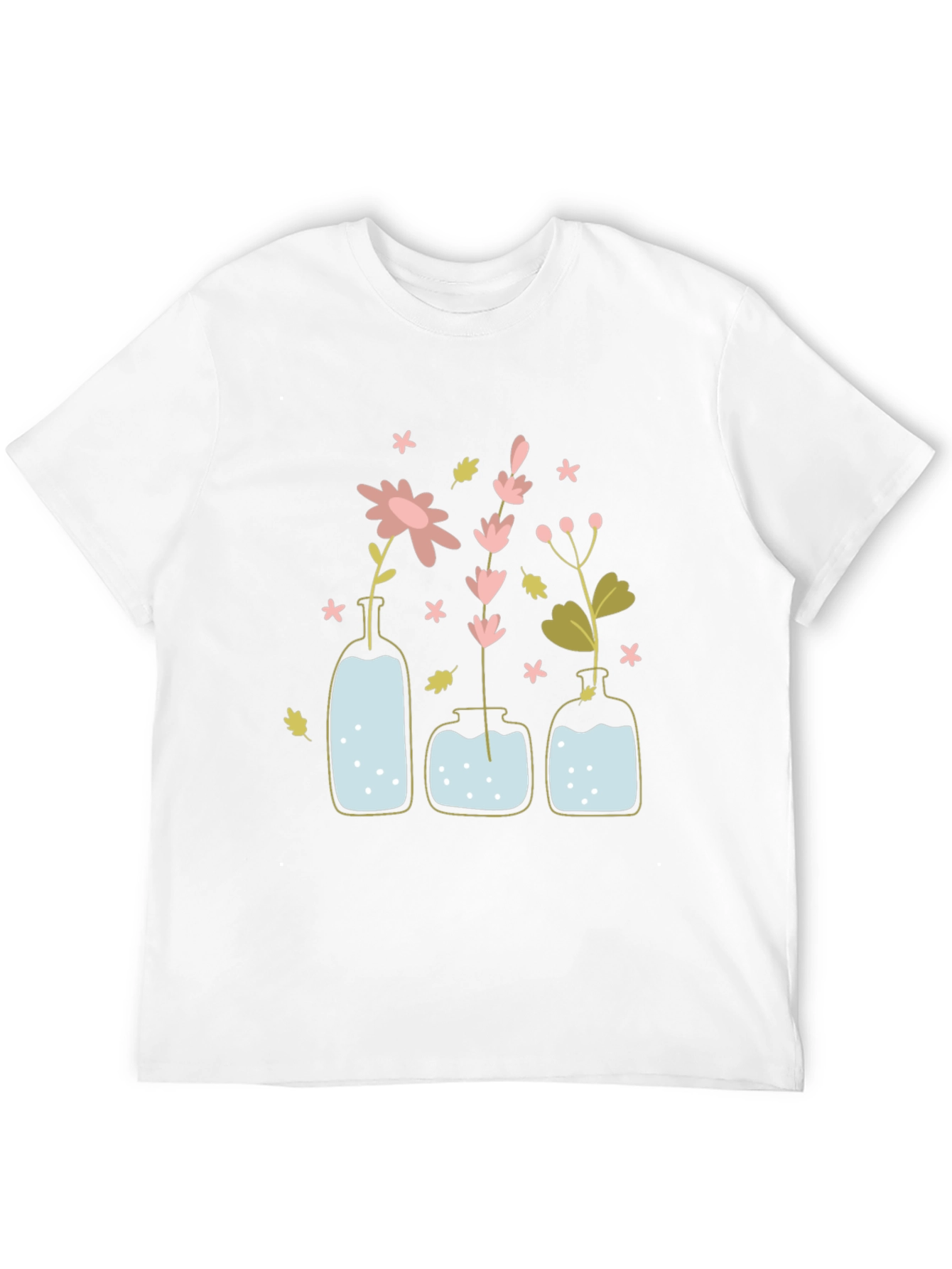 Black Floral Vases Graphic T-Shirt view 12