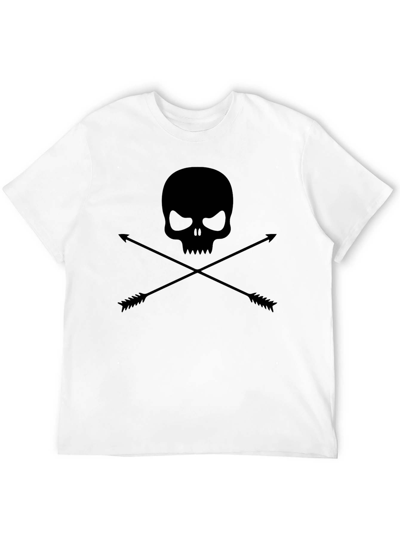 Black Skull & Arrows Graphic Tee - Mens Black T-Shirt view 12