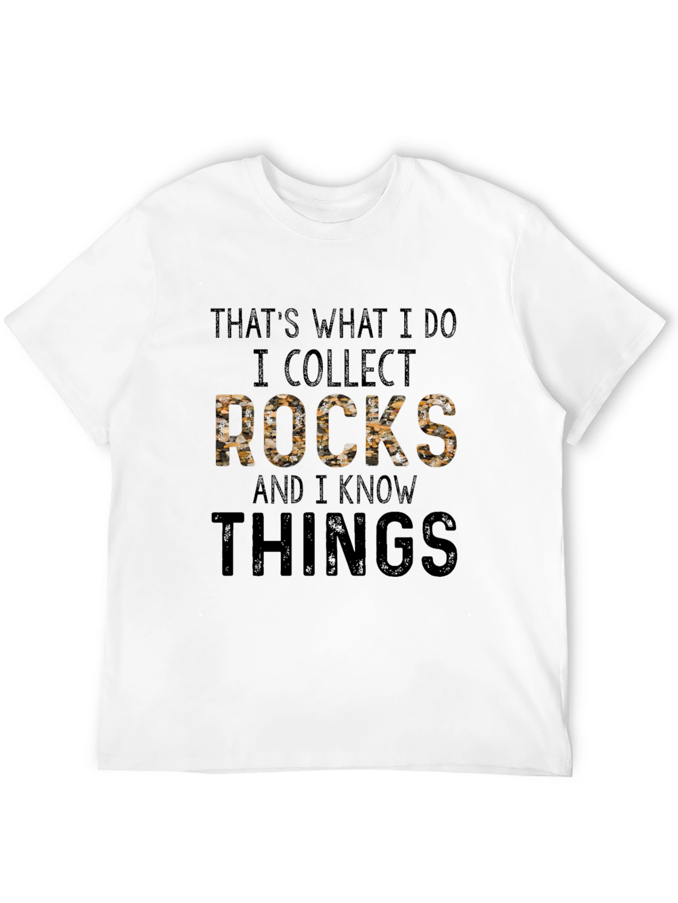 Black That's What I Do I Collect Rocks Funny T-Shirt view 12