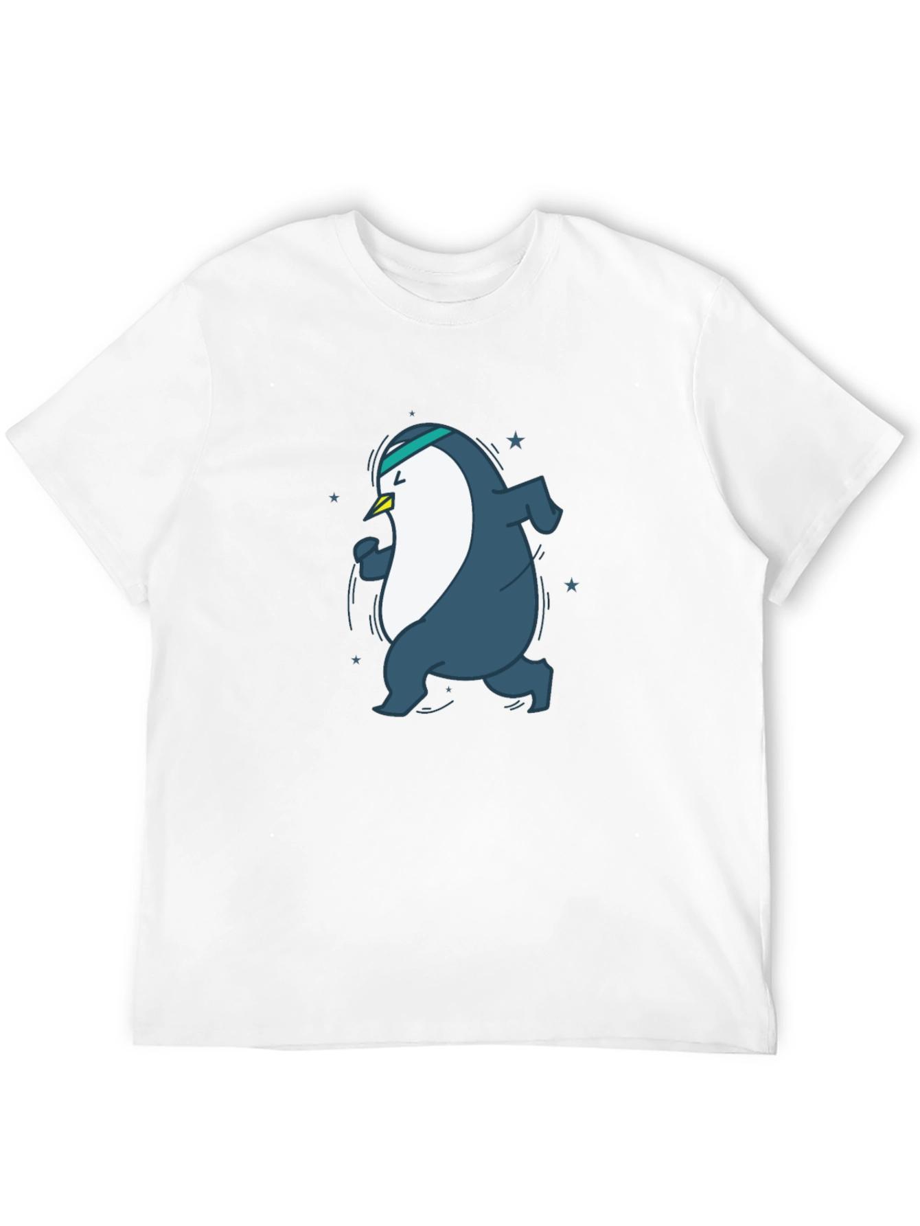 Black Running Penguin Graphic Tee - Black view 12