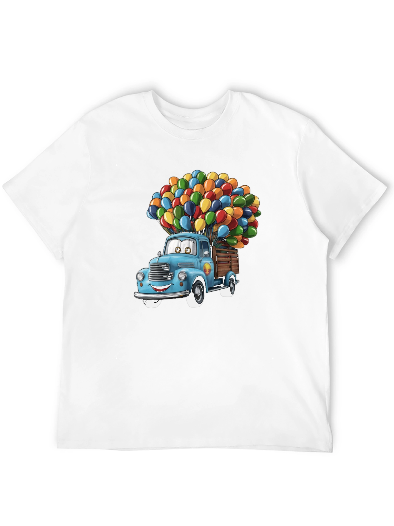 Black Cartoon Truck Balloon Graphic Tee view 12