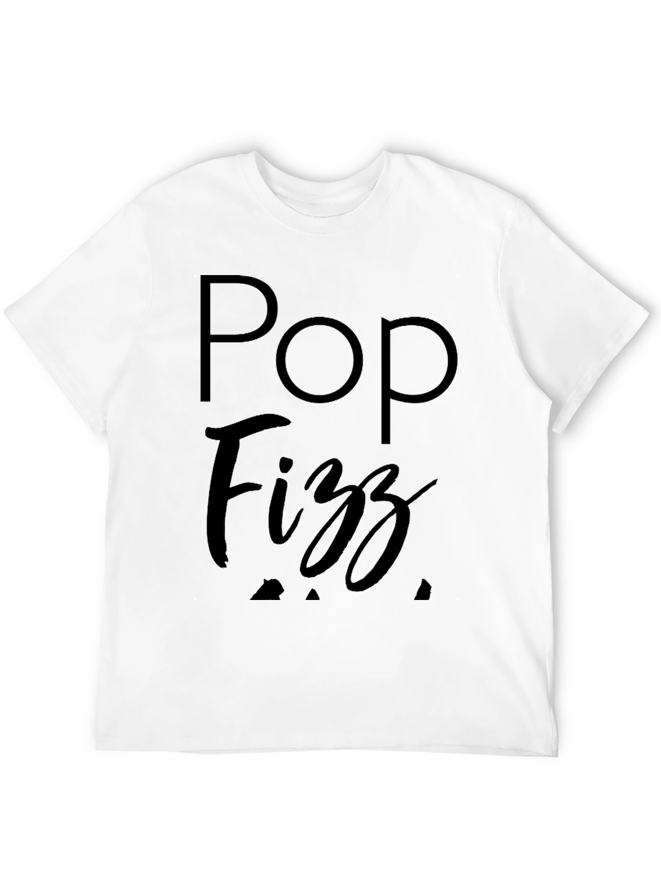 Black Pop Fizz Graphic Tee - Black Cotton T-Shirt view 12