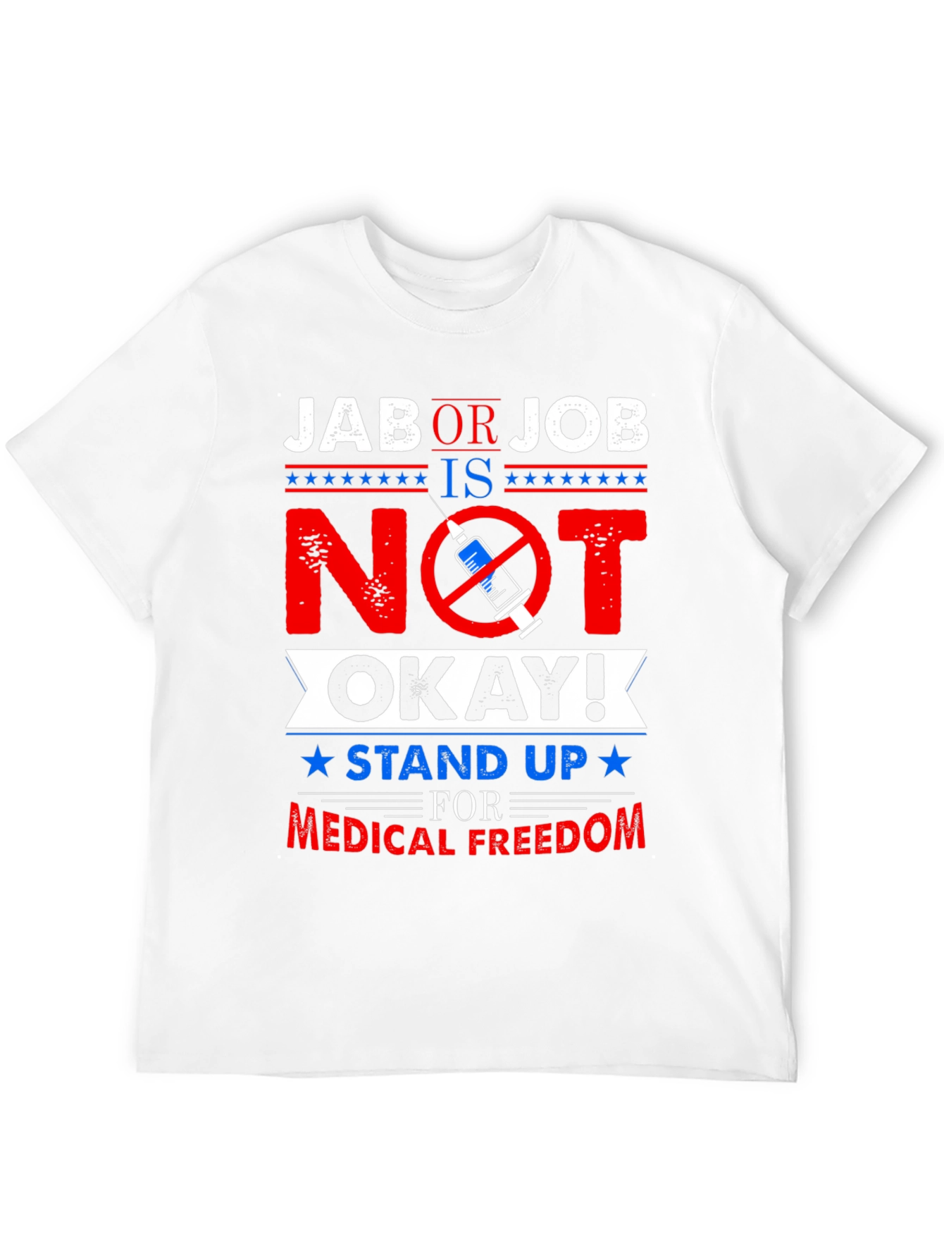 Black Jab or Job Anti Vaccine T-Shirt view 12