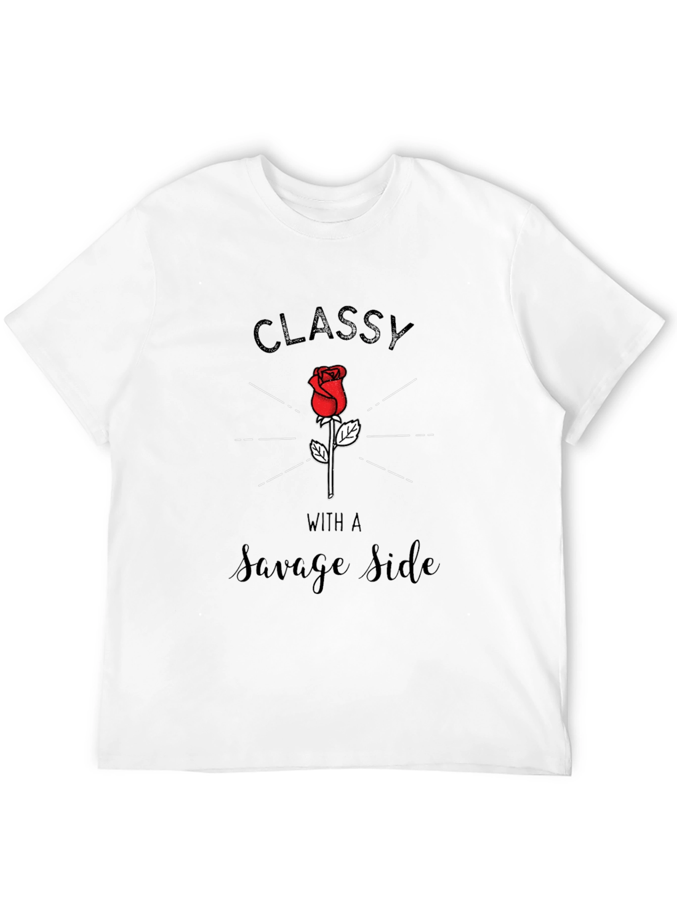 Black Classy With A Savage Side Black Graphic Tee view 12