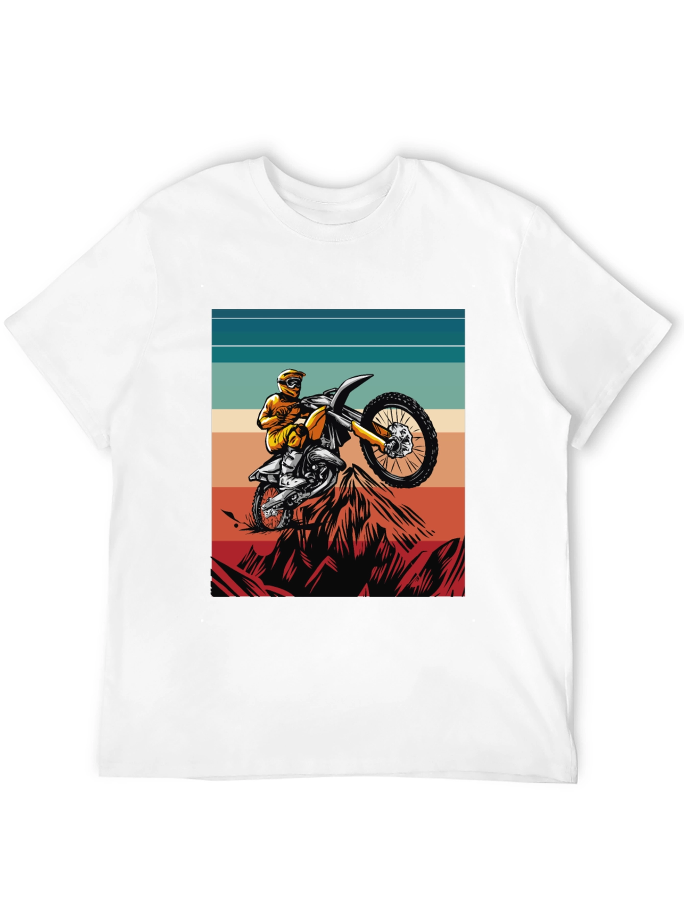 Black Dirt Bike Rider T-Shirt, Motocross Graphic Tee view 12