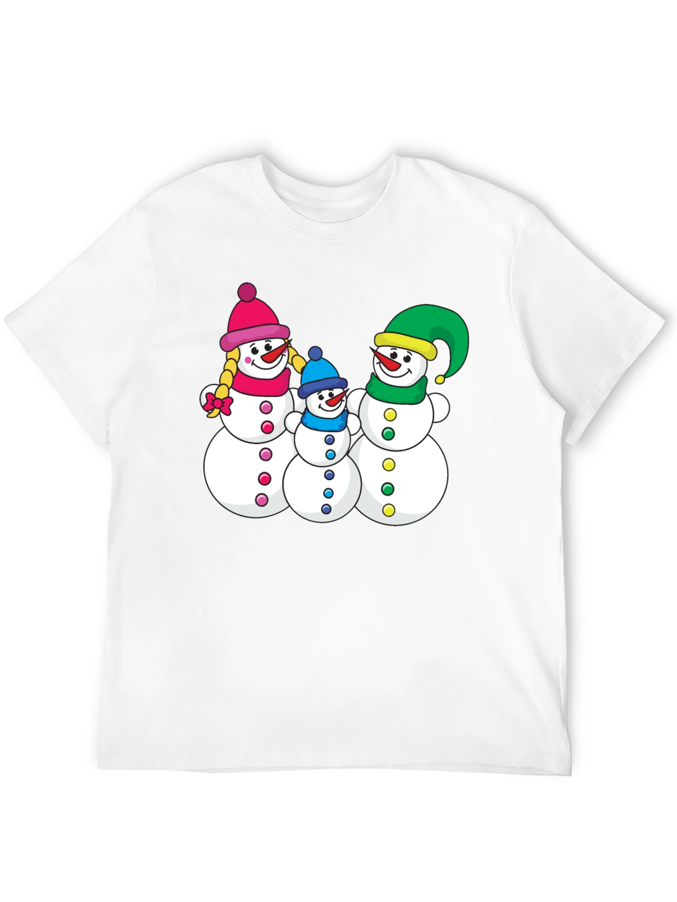 Black Snowman Family Graphic Tee - Holiday Shirt view 12