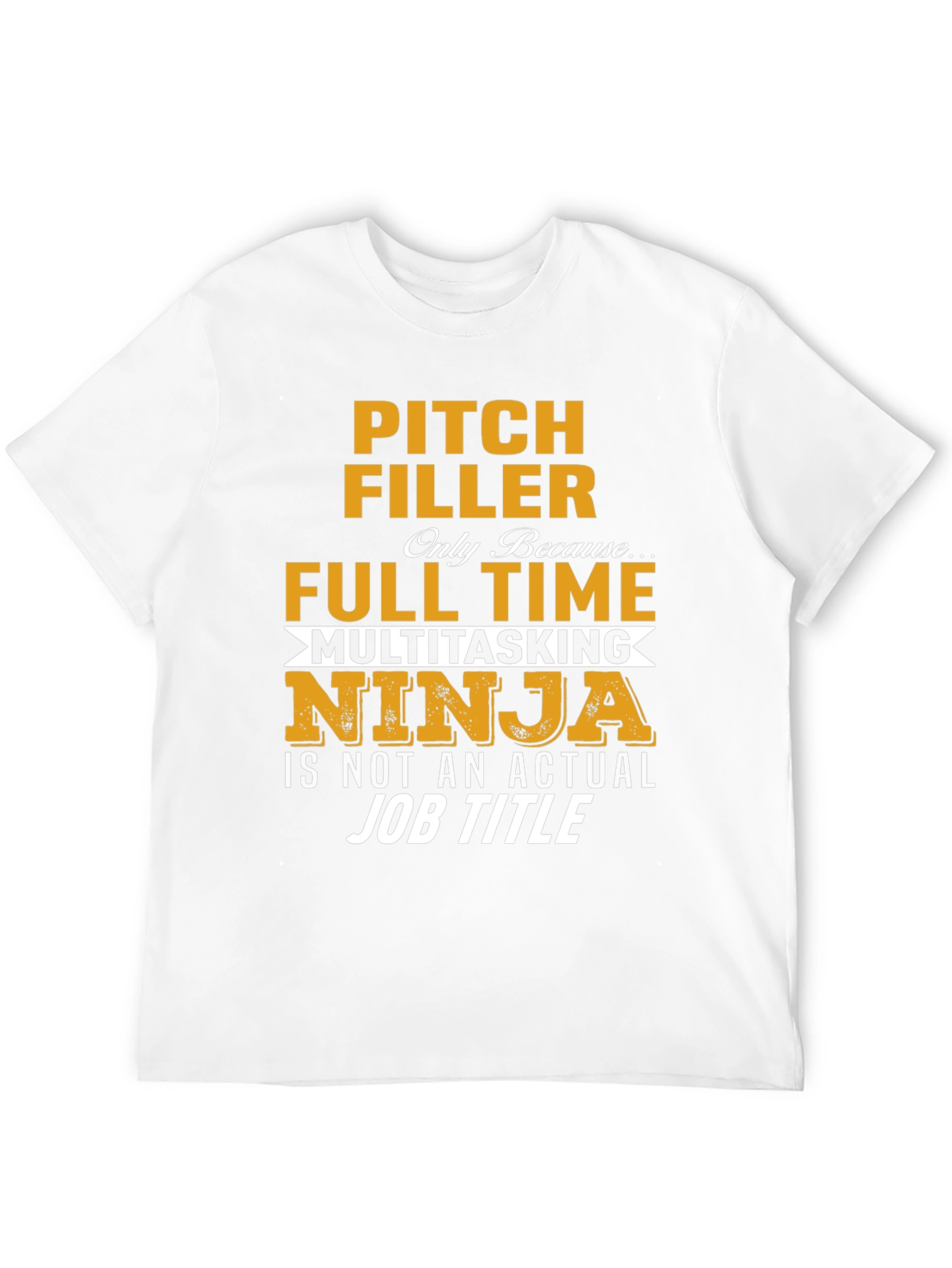 Black Pitch Filler Full Time Ninja Graphic Tee view 12