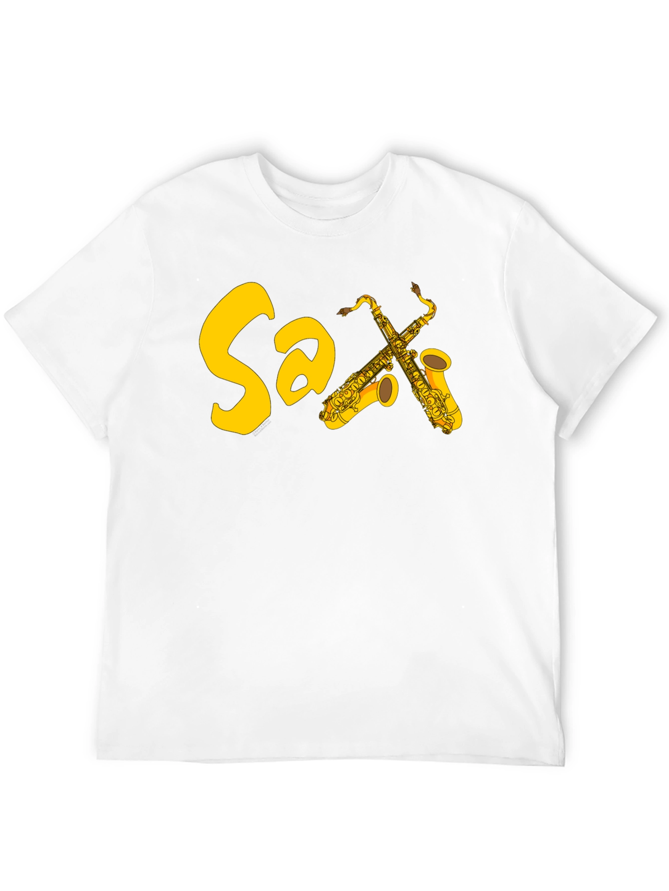 Black Saxophone Music T-Shirt - Black Graphic Tee view 12