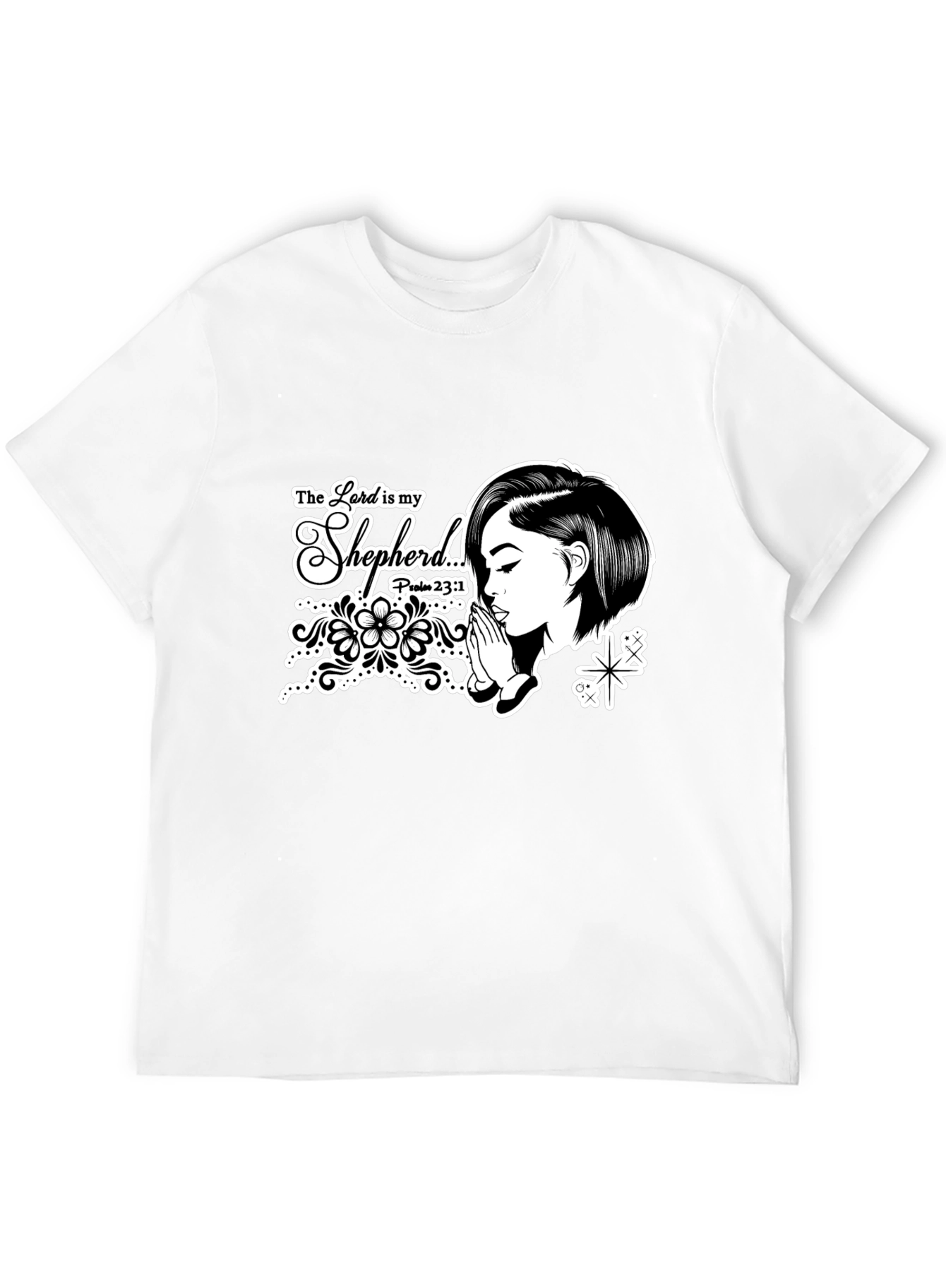 Black The Lord Is My Shepherd T-Shirt - Black view 12