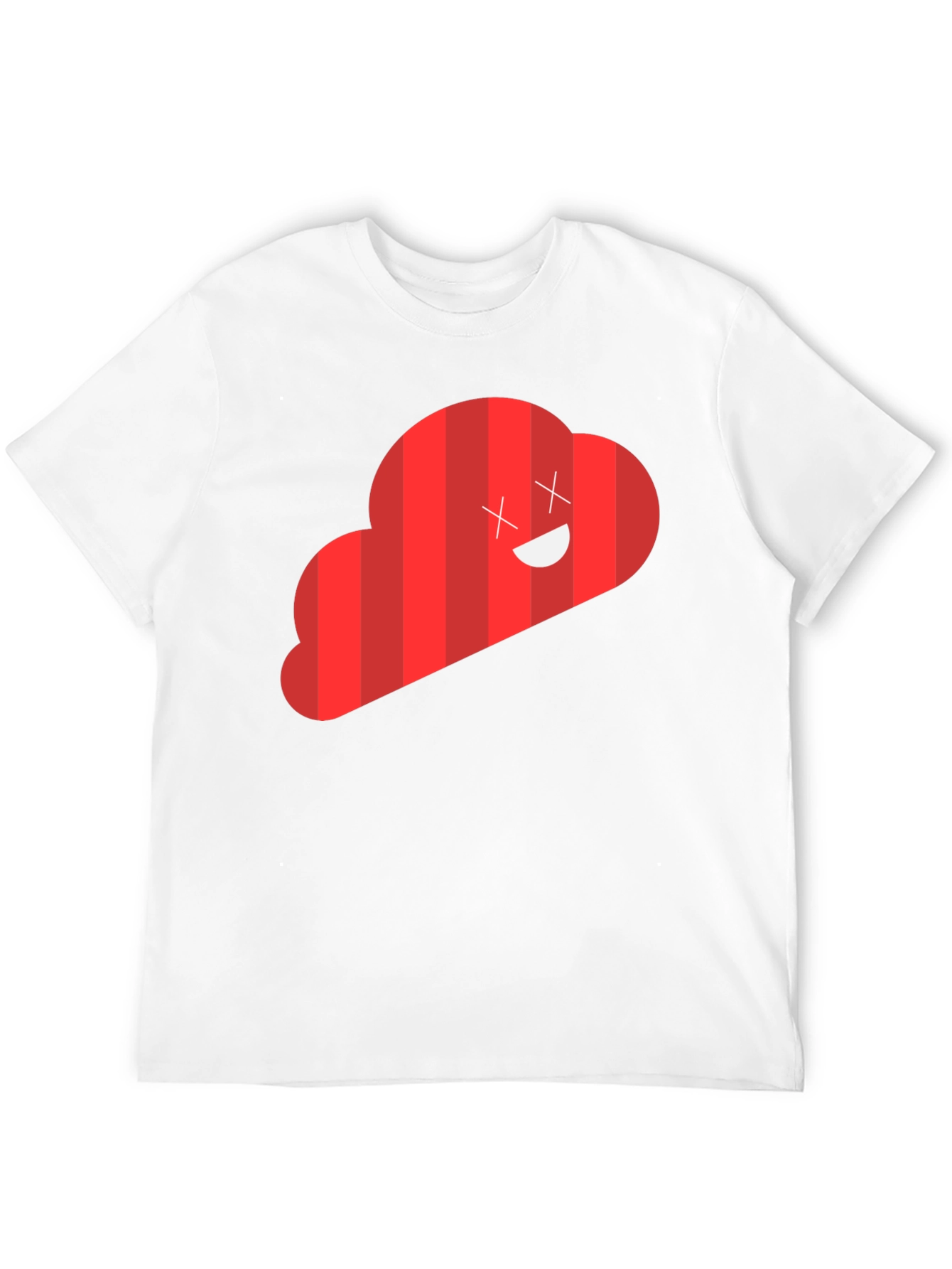 Black Red Cloud Graphic Tee - Funny Cartoon Design view 12
