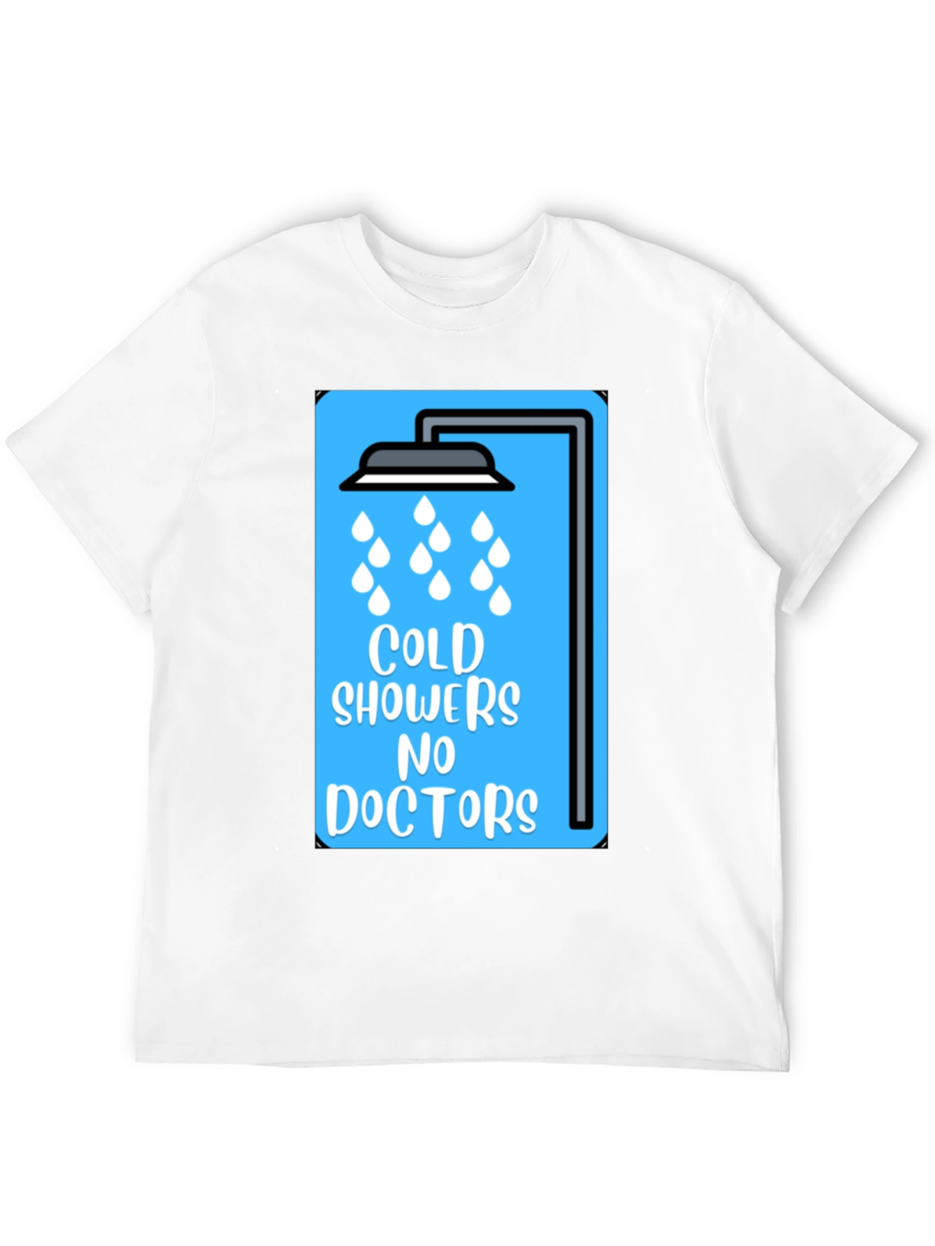 Black Cold Showers No Doctors Graphic Tee view 12
