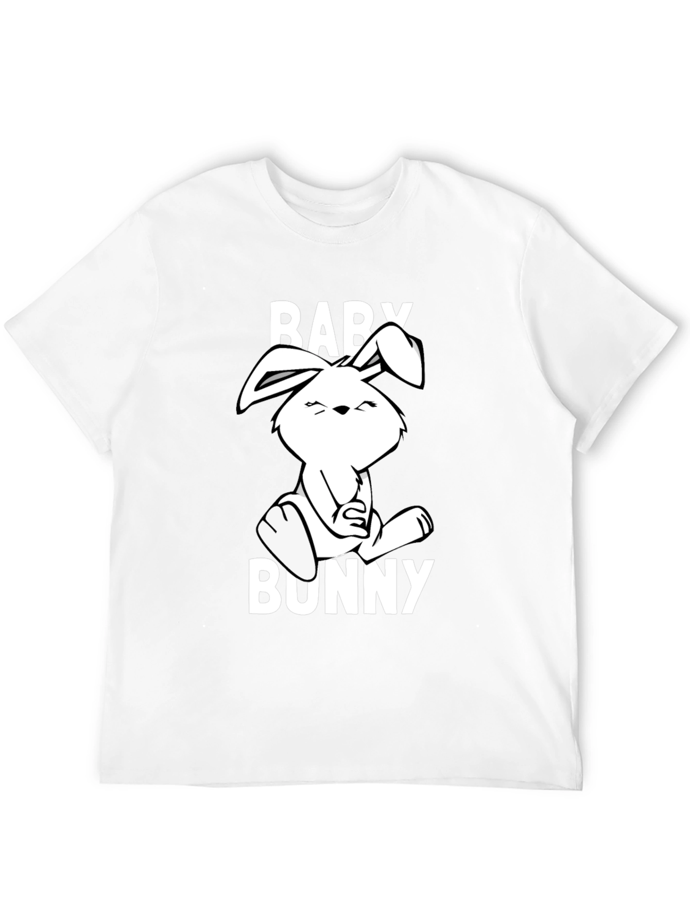 Black Baby Bunny Graphic Tee - Cute Cartoon Rabbit T-Shirt view 12