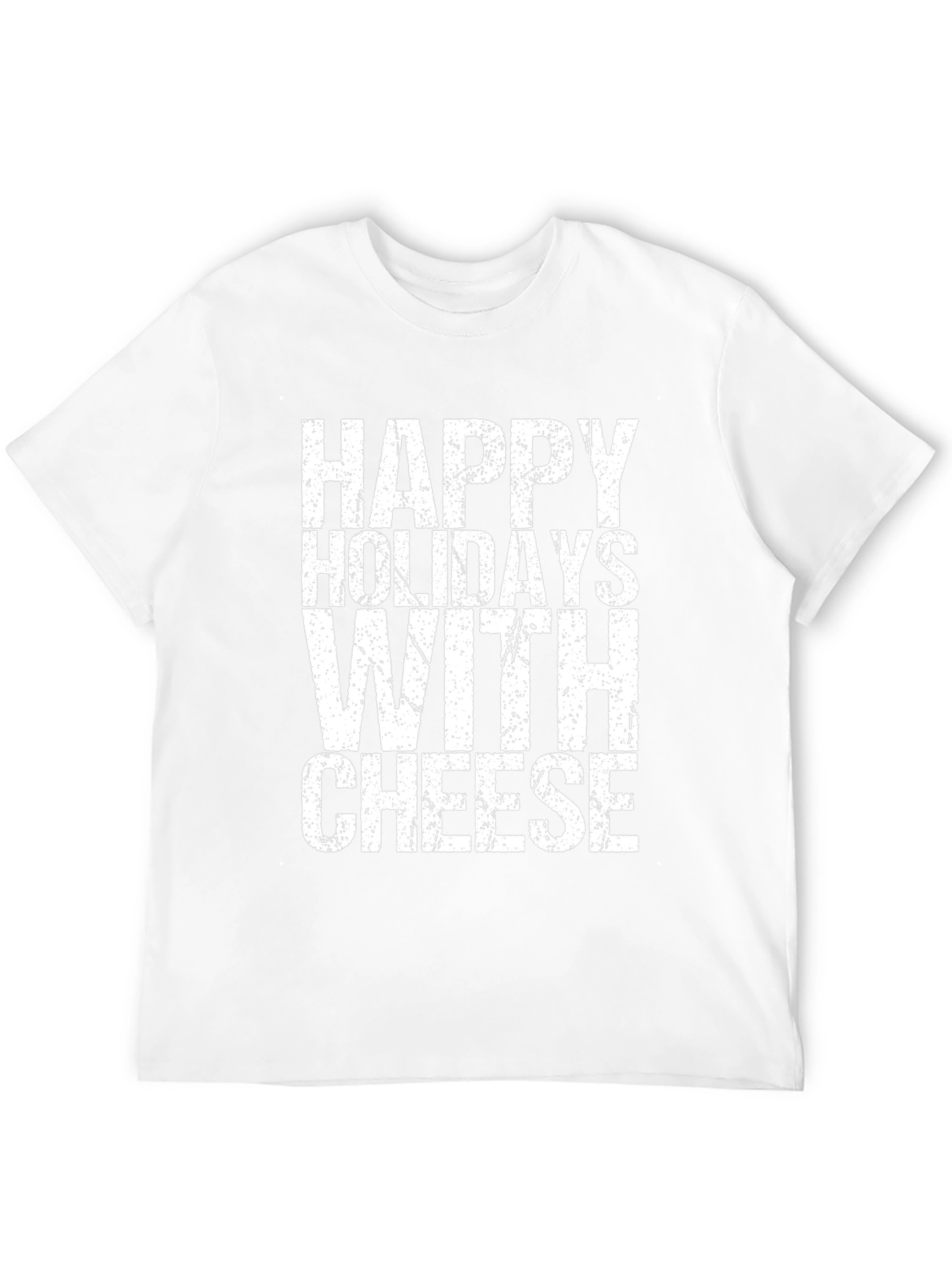 Black Happy Holidays With Cheese Graphic T-Shirt view 12