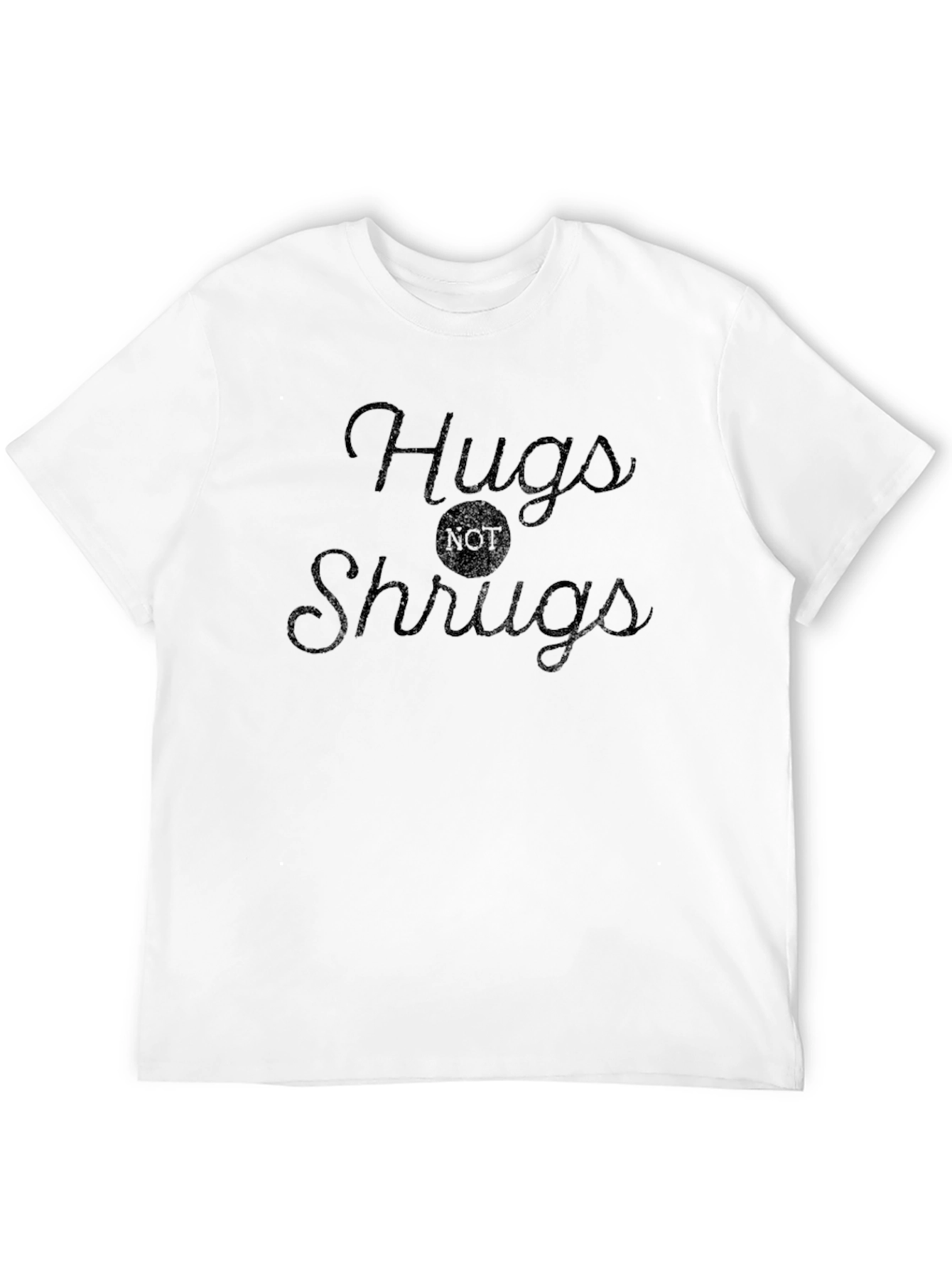 Black Hugs Not Shrugs Graphic Tee view 12