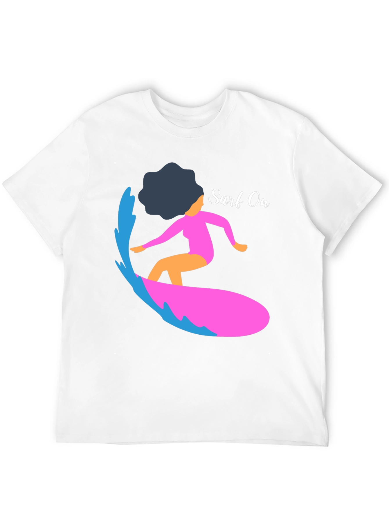 Black Surf On Graphic Tee - Mens Casual Black T-Shirt view 12